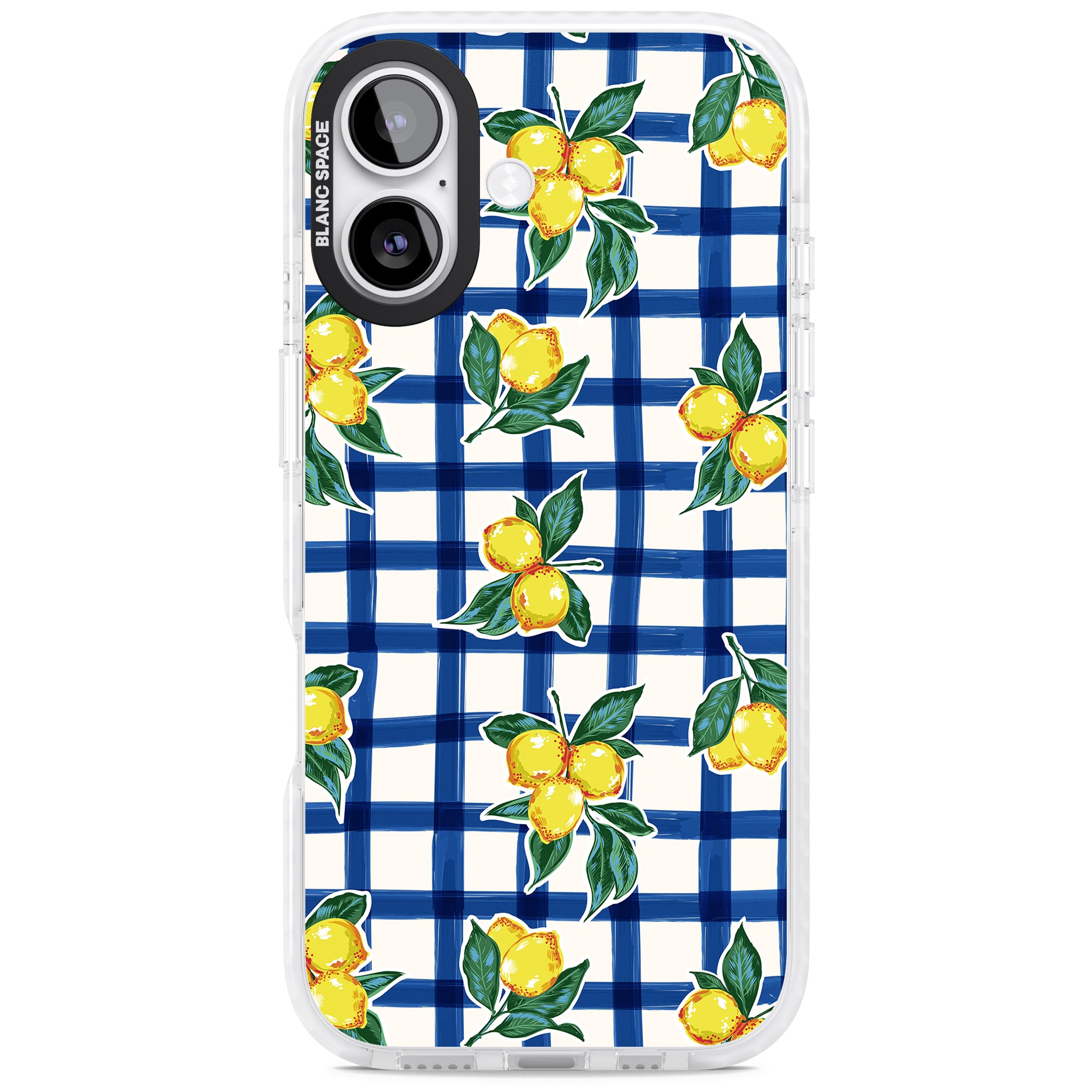 Lemon Gingham iPhone 17 Impact Pro Clear Phone Case