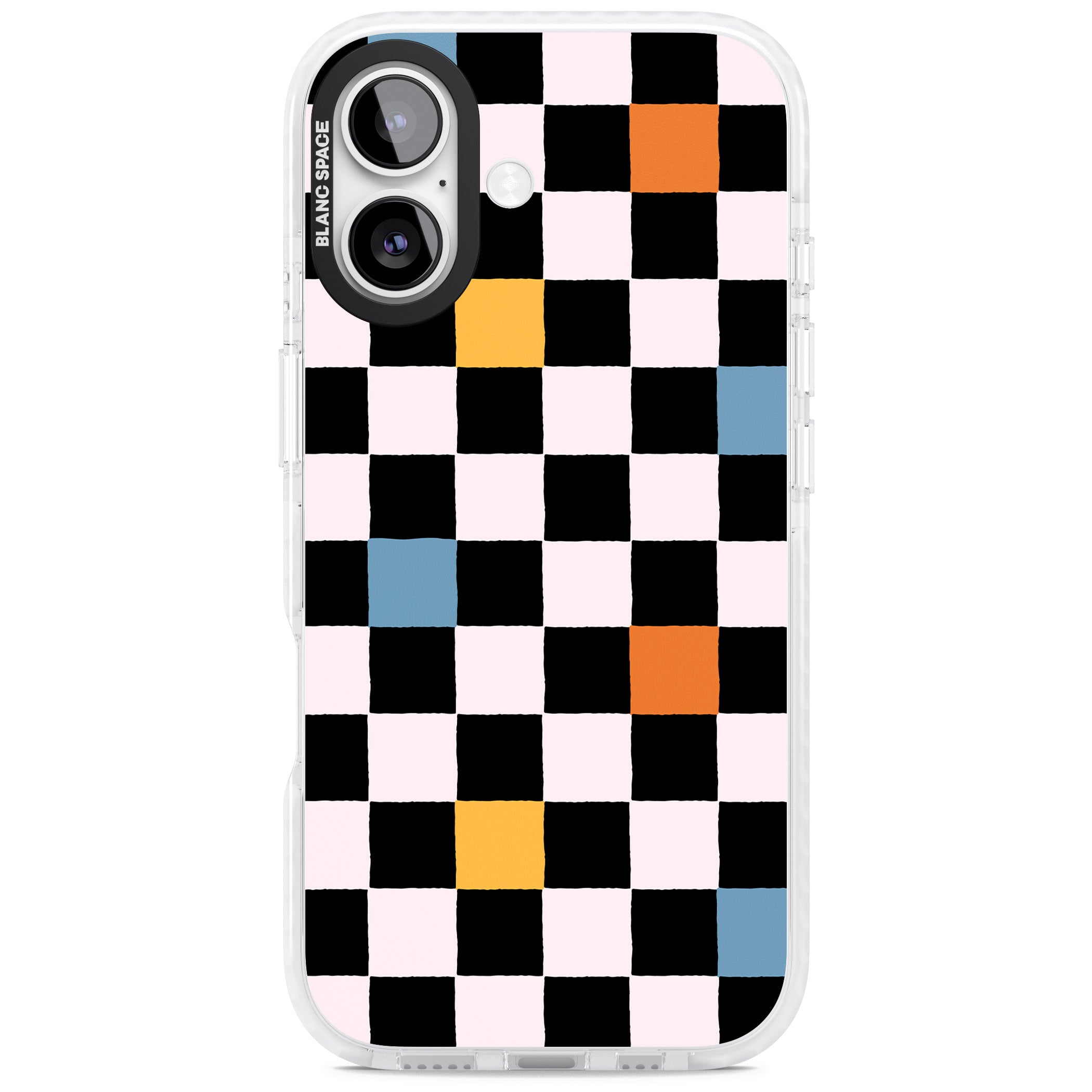 Vibrant Retro Checkered iPhone 17 Impact Pro Clear Phone Case