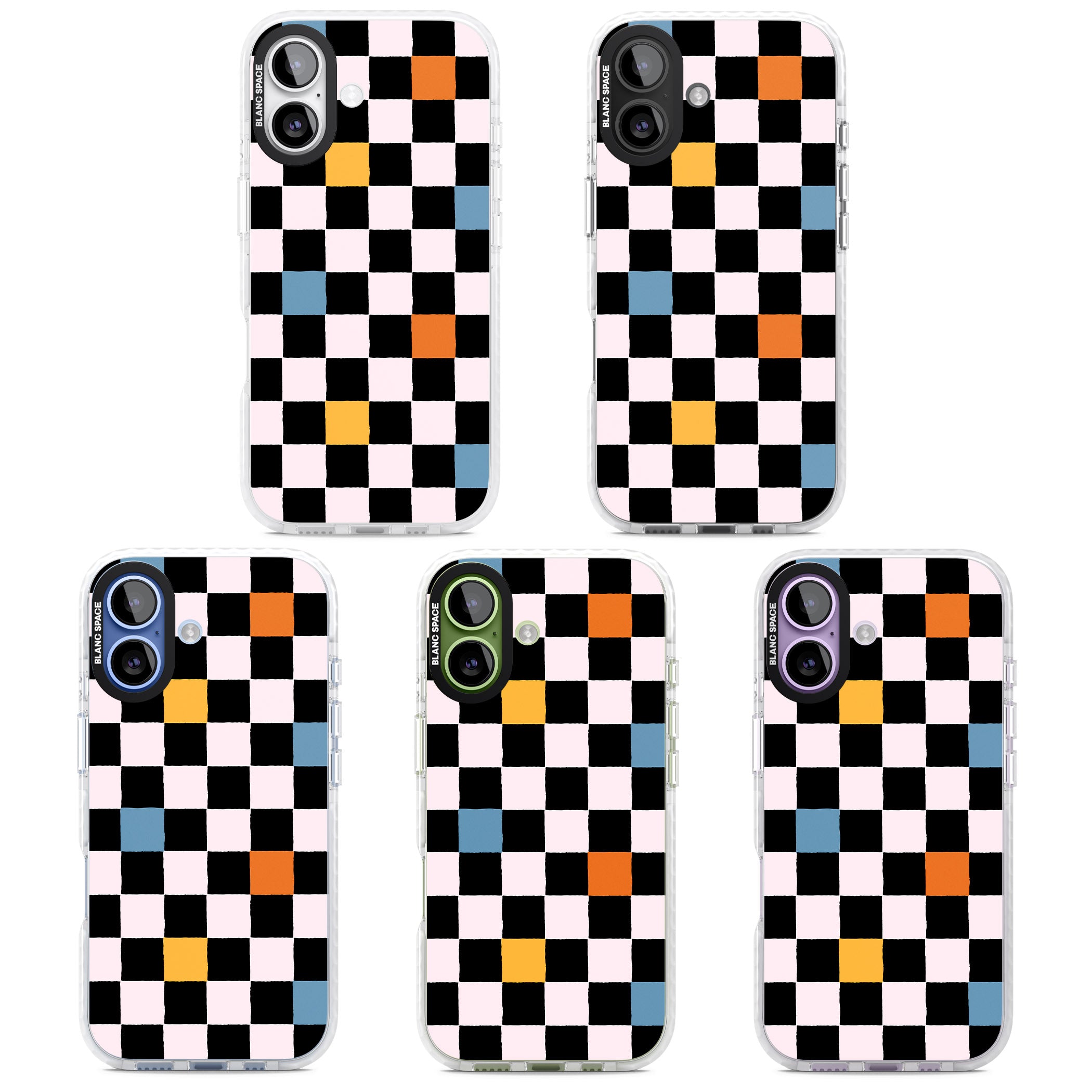 Vibrant Retro Checkered iPhone 17 Impact Pro Clear Phone Case APT Impact Protection