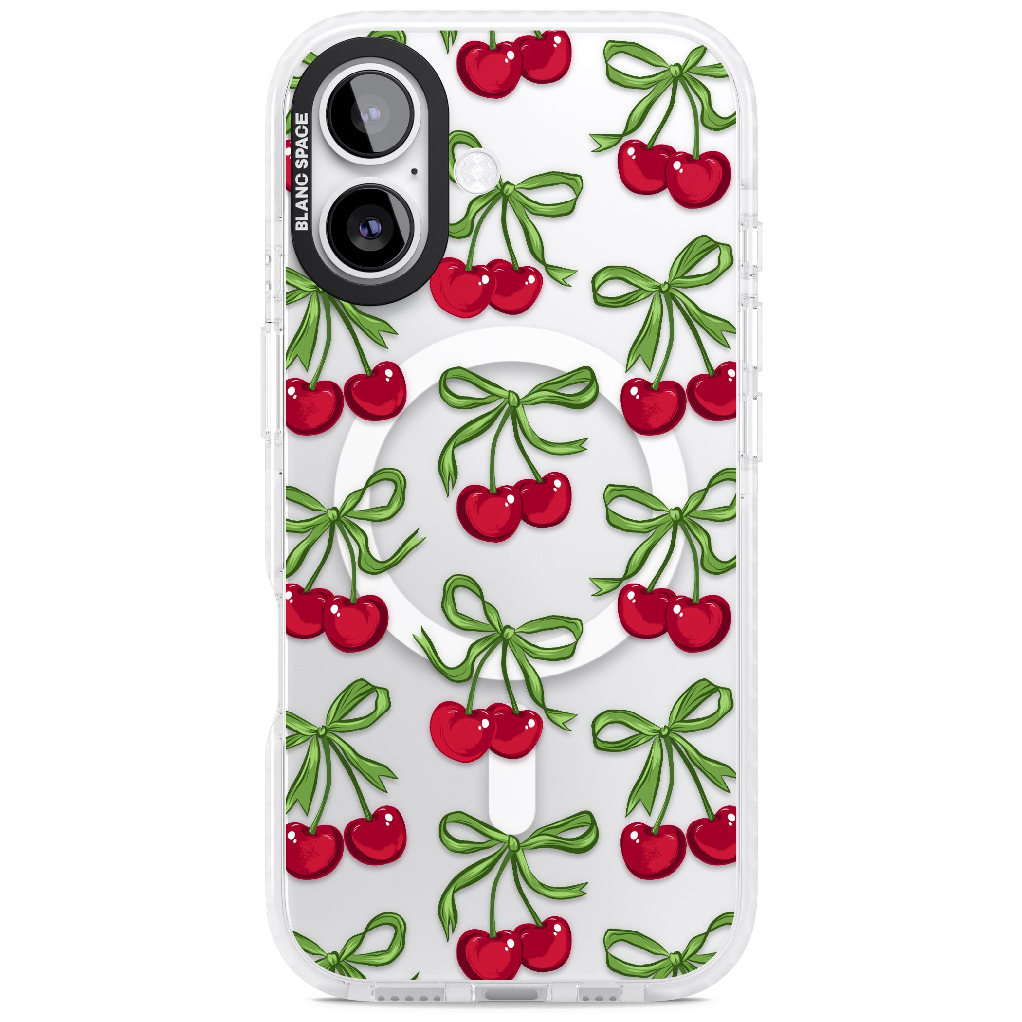 Cherry Bows iPhone 17 Impact Pro Clear Phone Case