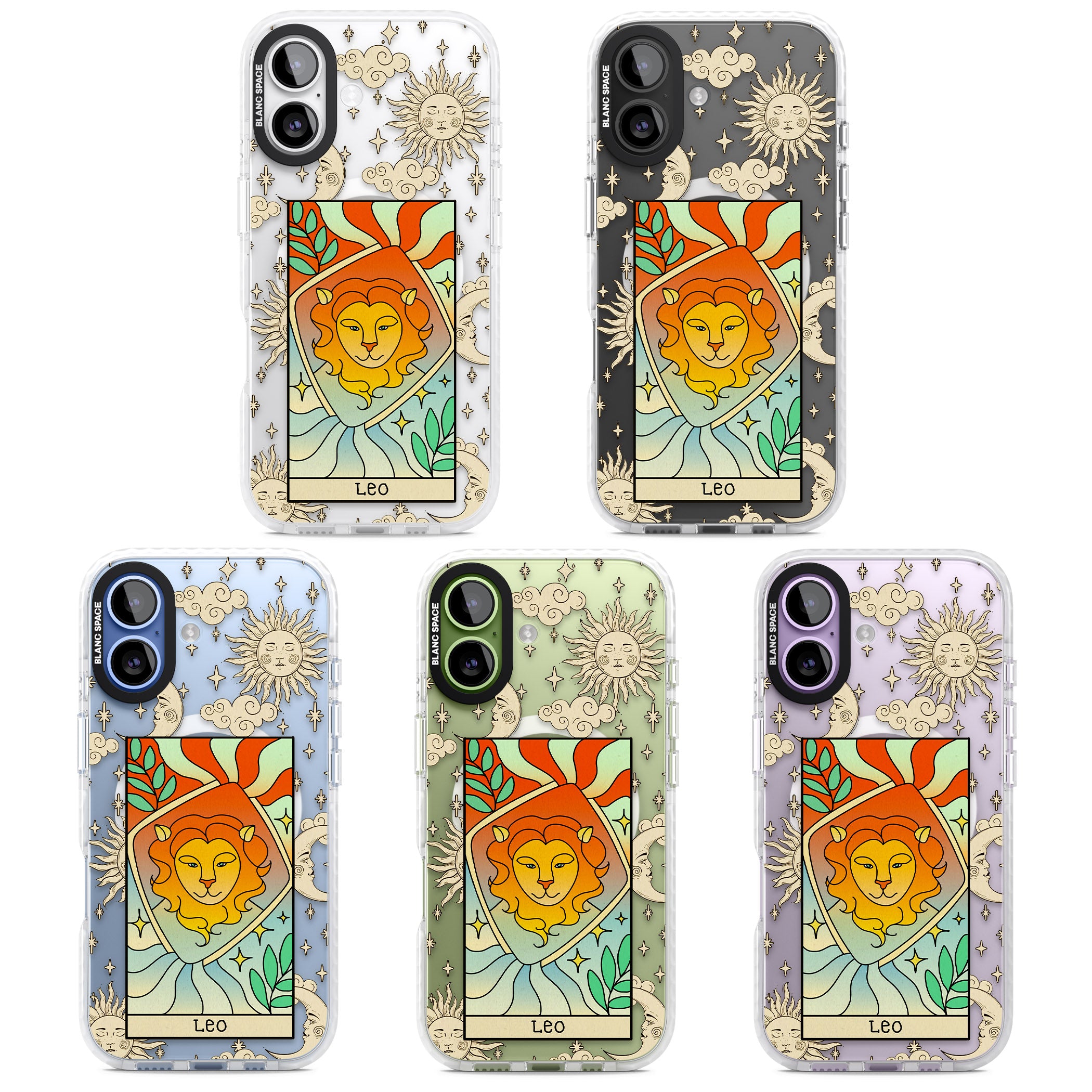 Celestial Zodiac Leo iPhone 17 Impact Pro Clear Phone Case APT Impact Protection