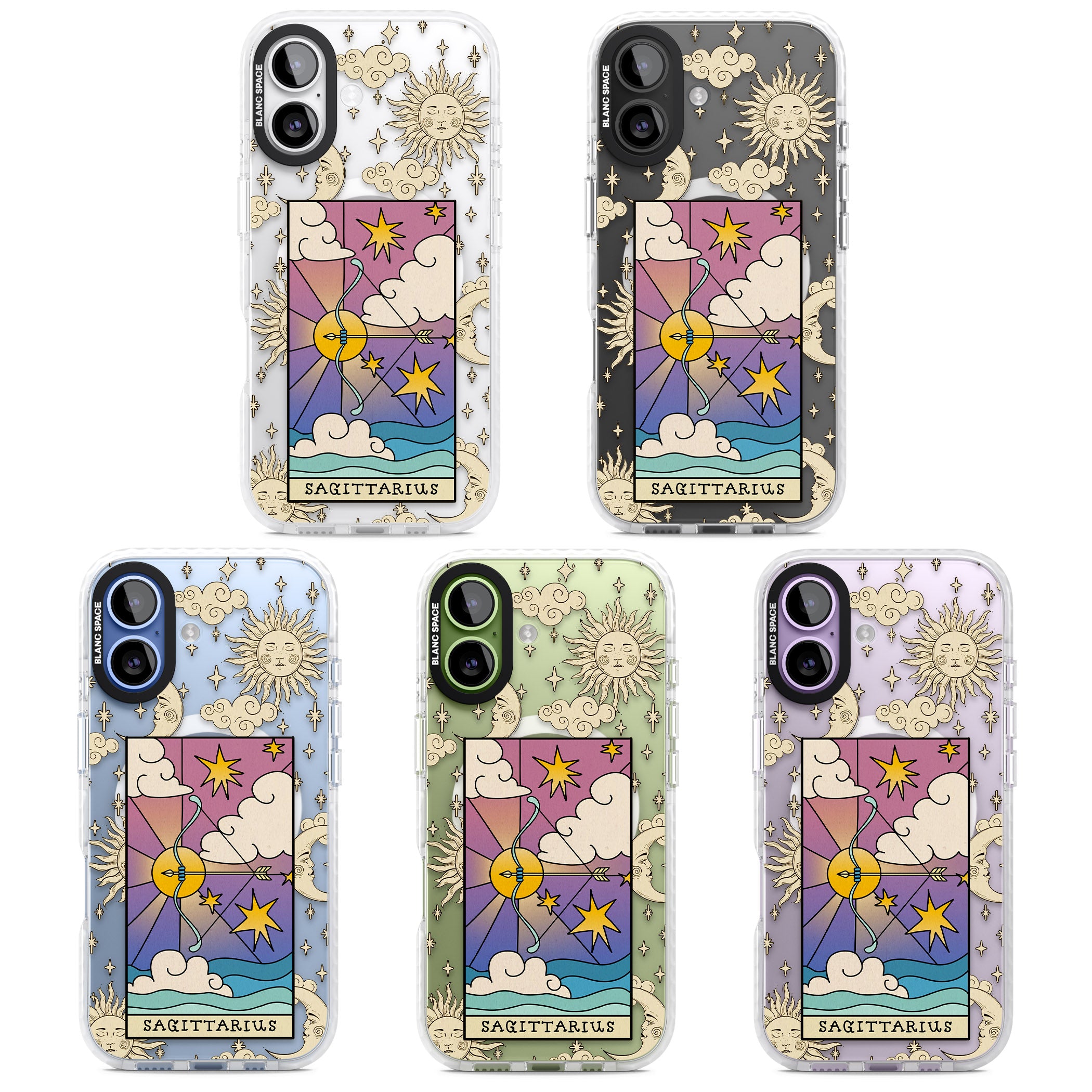 Celestial Zodiac Sagittarius iPhone 17 Impact Pro Clear Phone Case APT Impact Protection