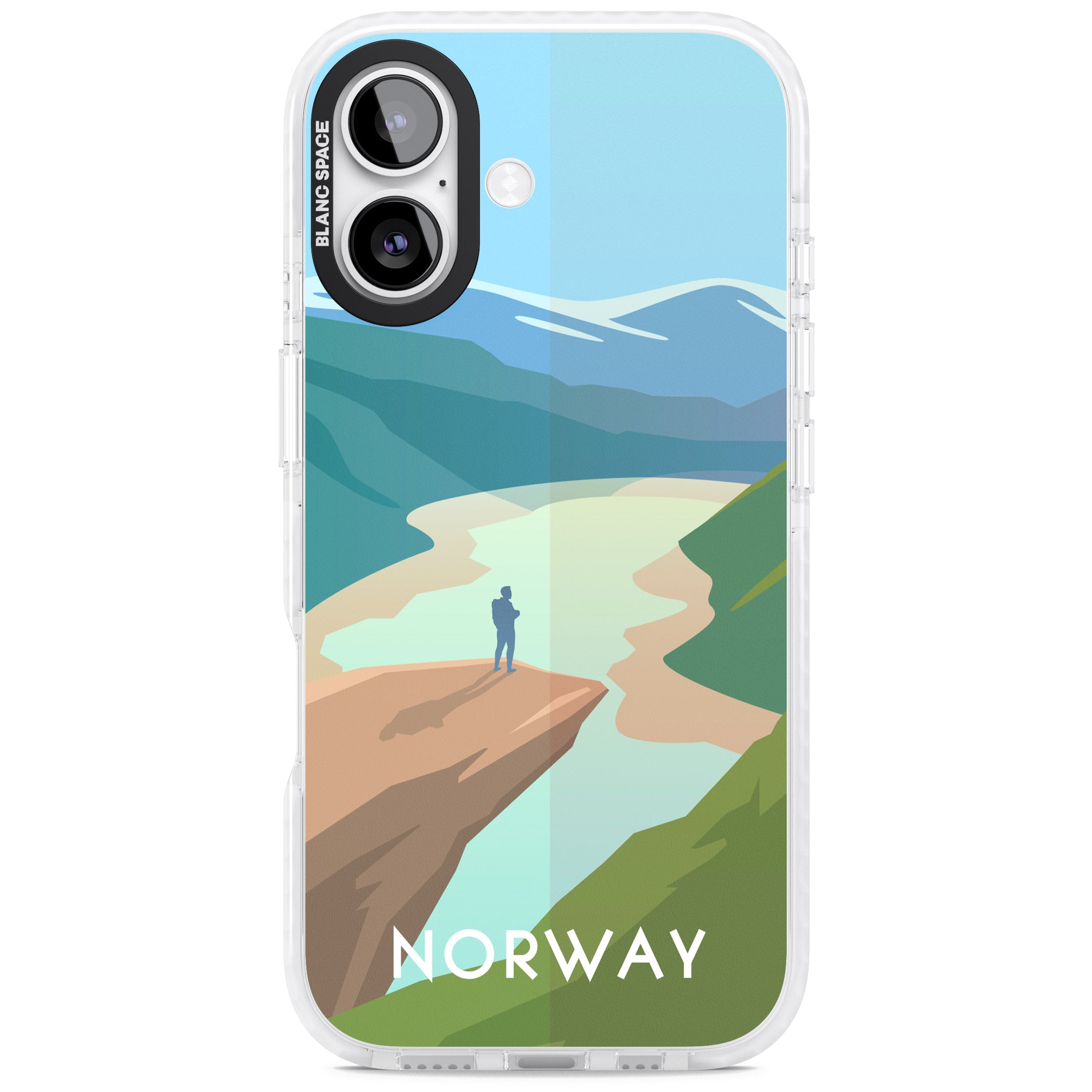 Vintage Travel Poster Norway iPhone 17 Impact Pro Clear Phone Case