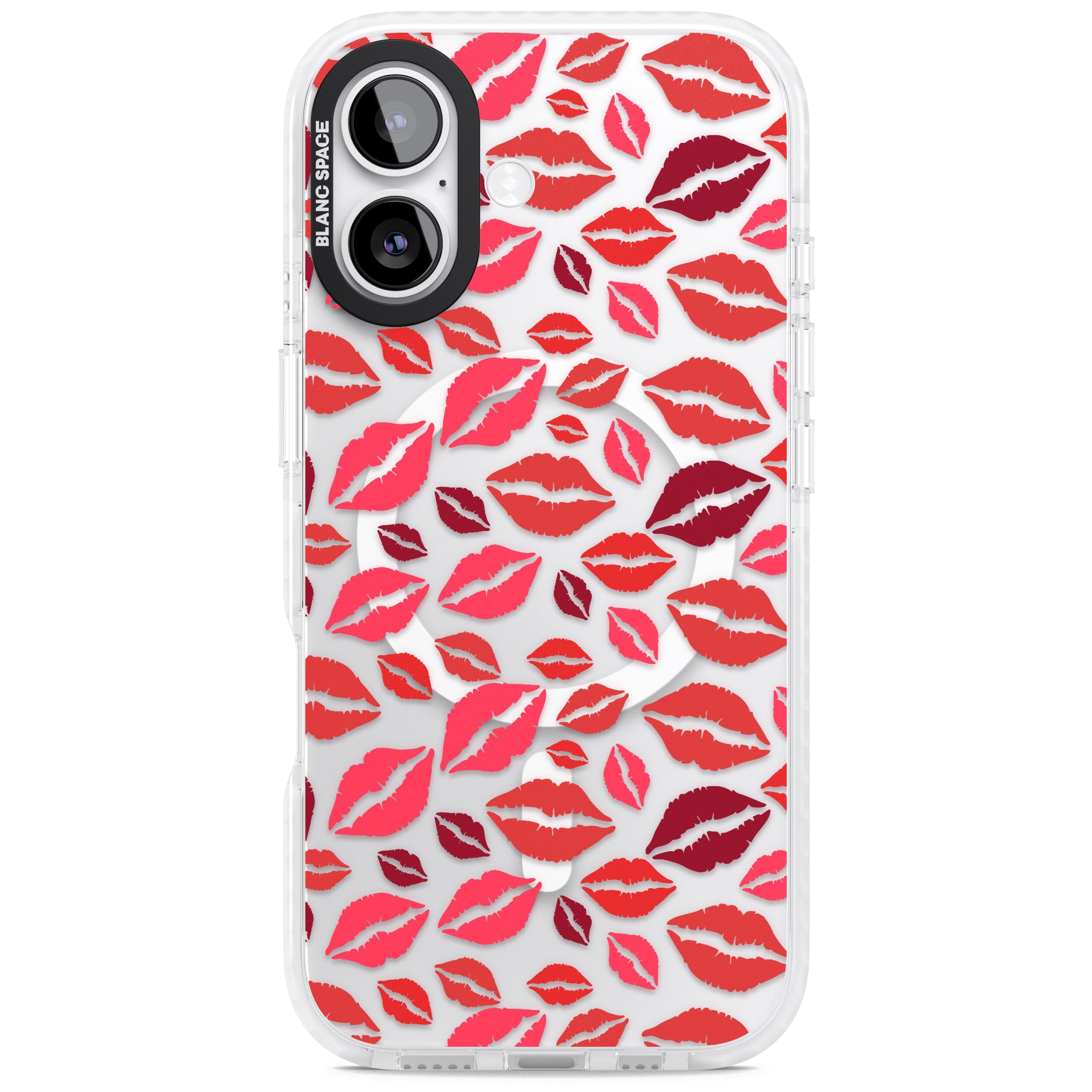 Lips Pattern iPhone 17 Impact Pro Clear Phone Case