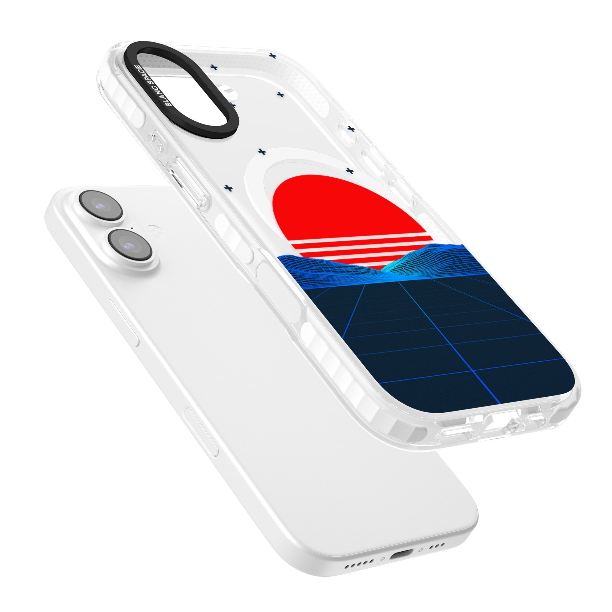 Japanese Sunset Vaporwave iPhone 17 Impact Pro Clear Phone Case Colours