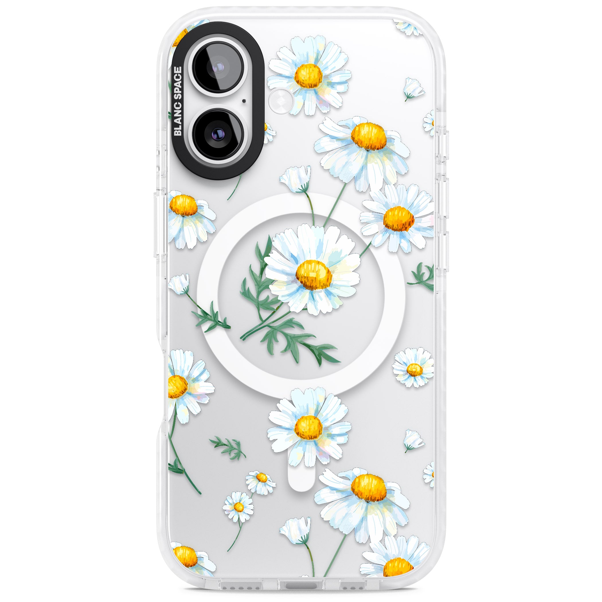 Vintage Painted Daisies iPhone 17 Impact Pro Clear Phone Case