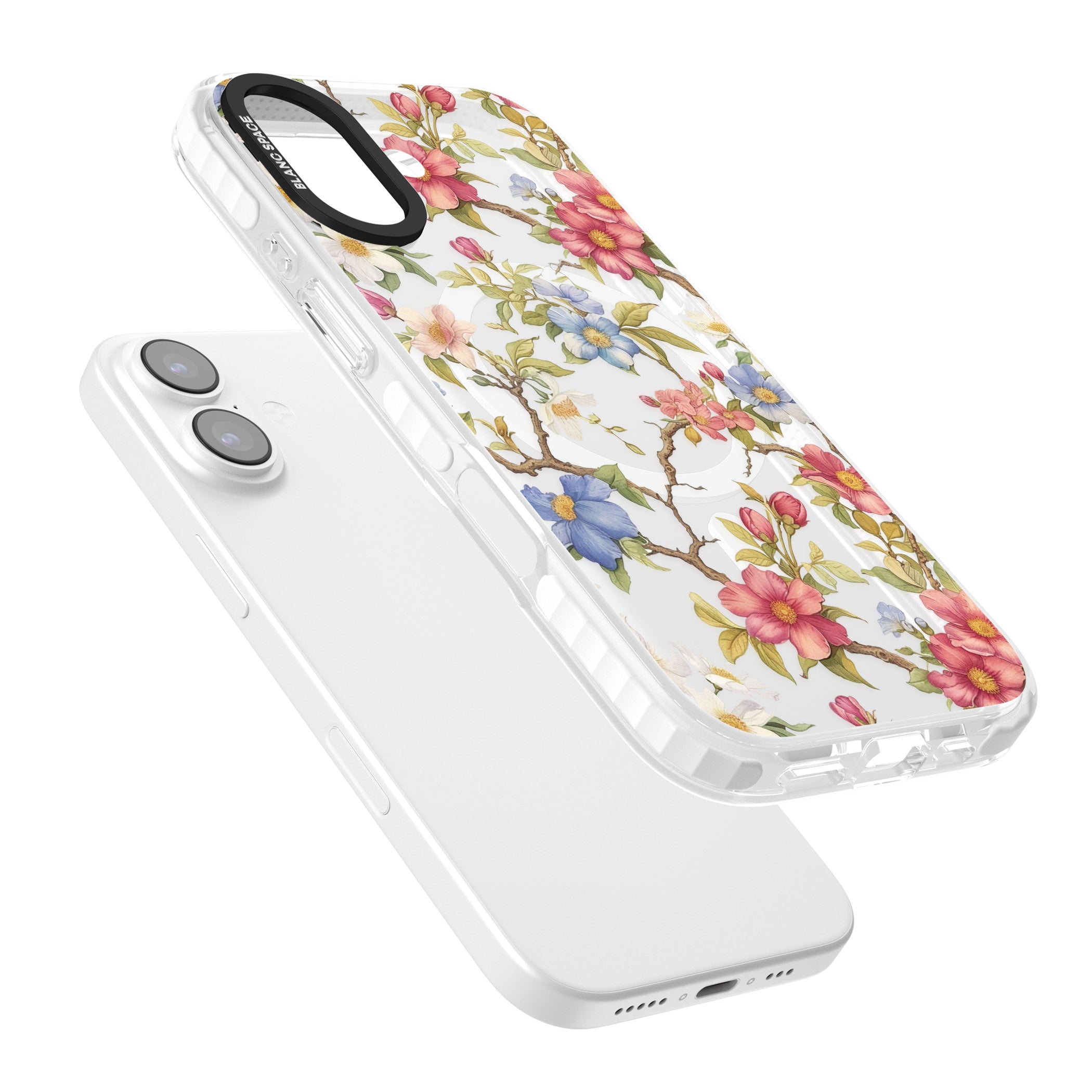 Vintage Vines & Flowers iPhone 17 Impact Pro Clear Phone Case Colours