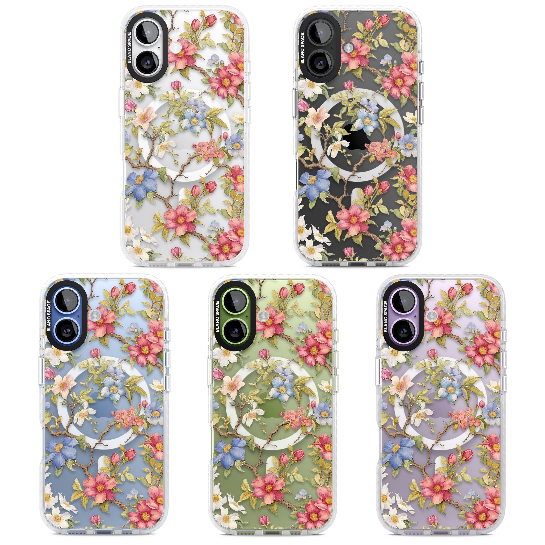 Vintage Vines & Flowers iPhone 17 Impact Pro Clear Phone Case APT Impact Protection