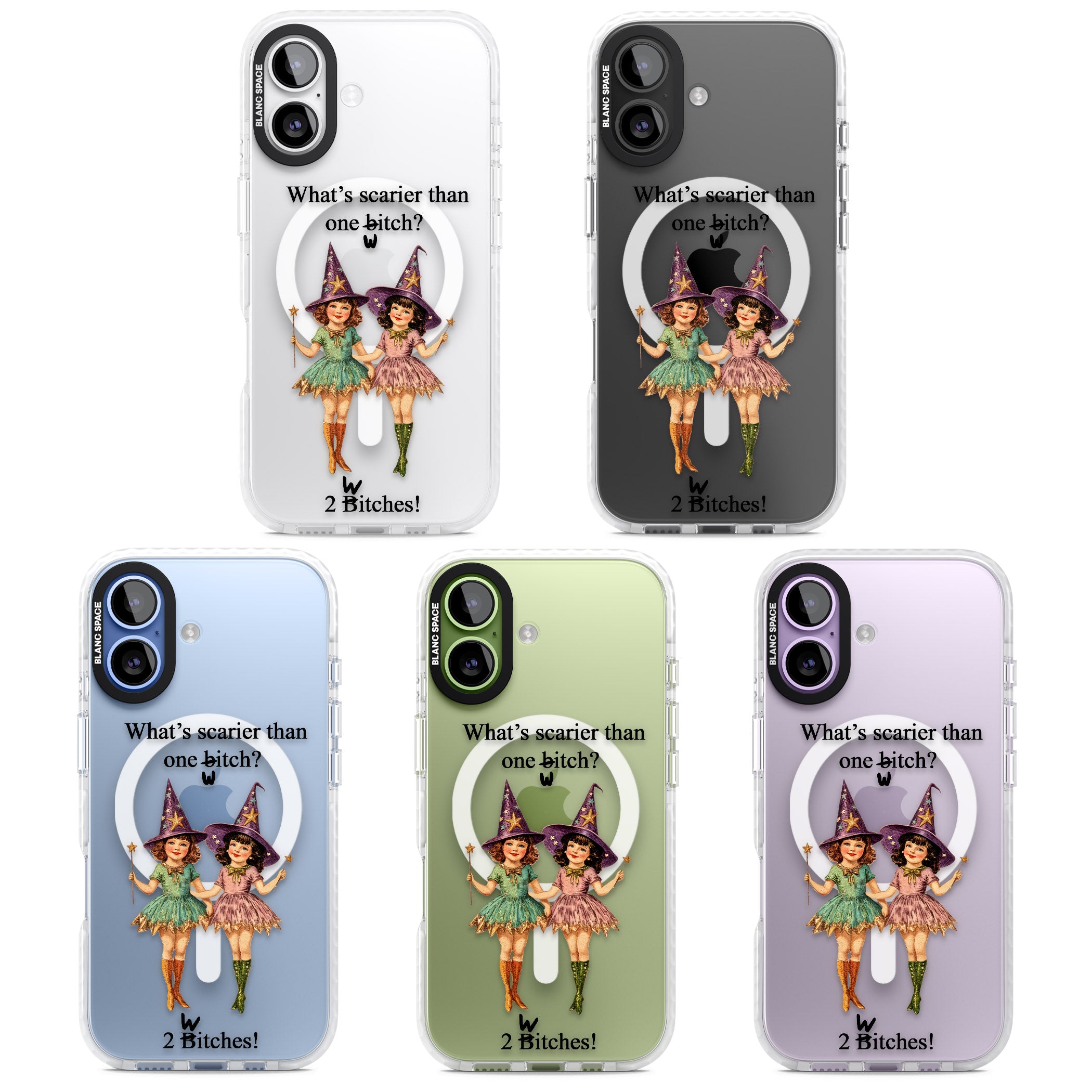 Two Witches iPhone 17 Impact Pro Clear Phone Case APT Impact Protection