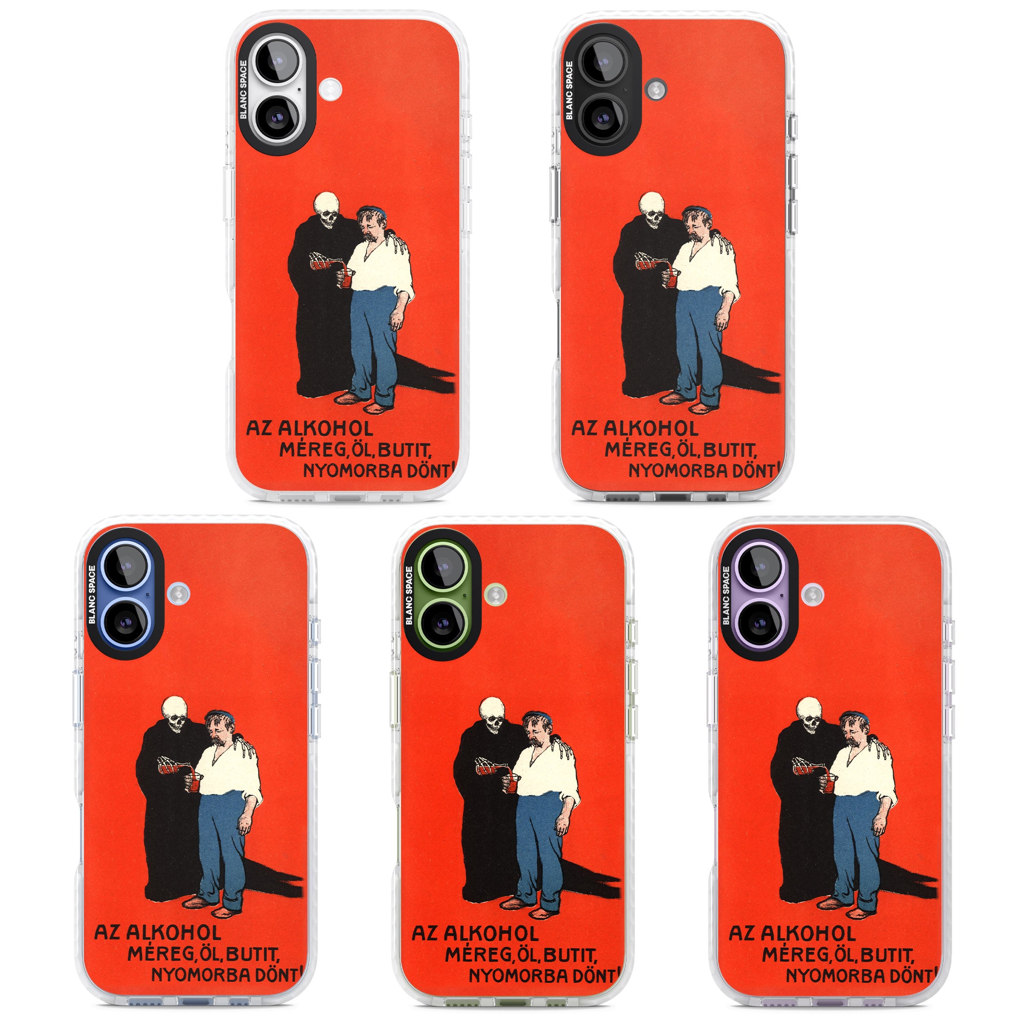 Az Alkohol Poster iPhone 17 Impact Pro Clear Phone Case APT Impact Protection