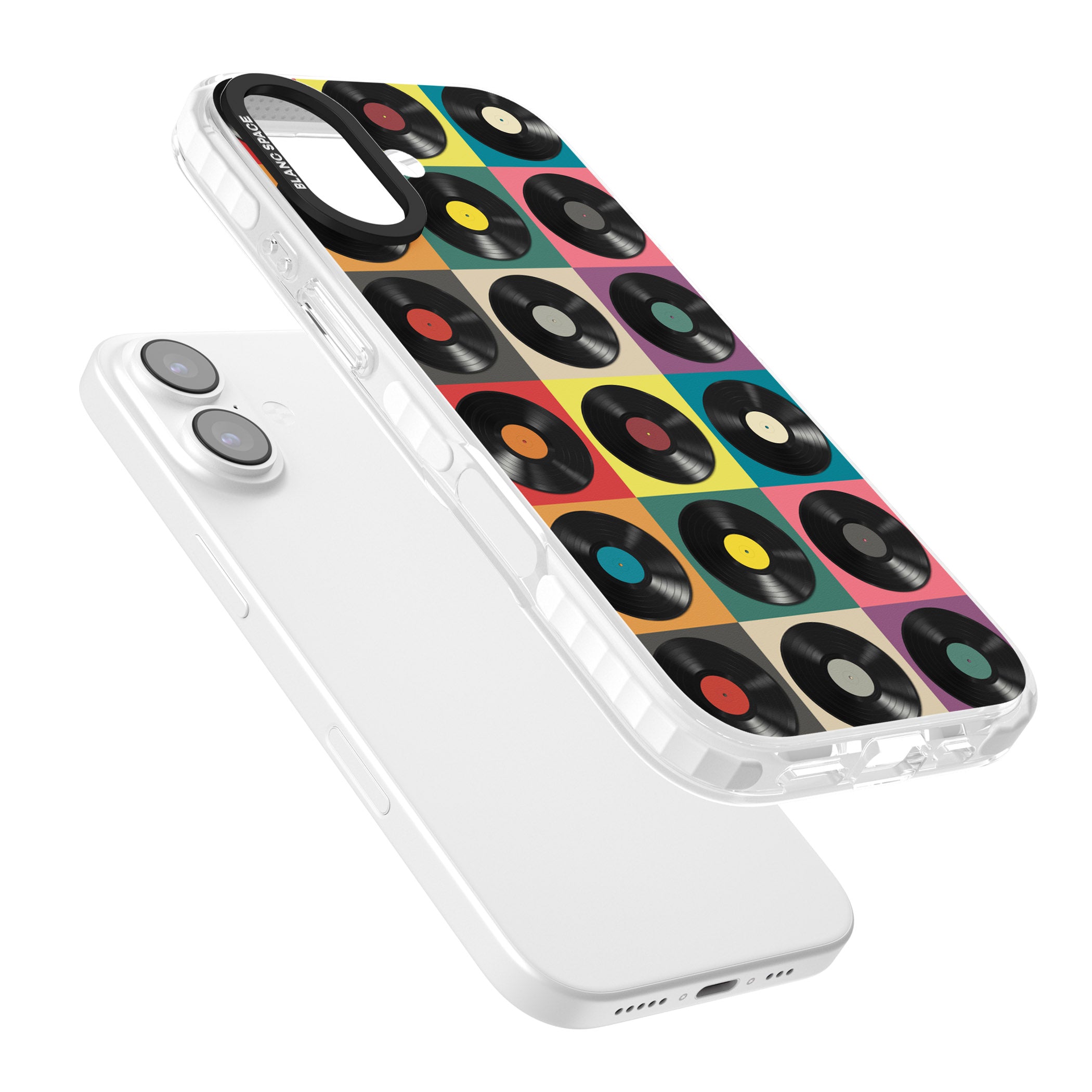 Vinyl Record Pattern iPhone 17 Impact Pro Clear Phone Case Colours
