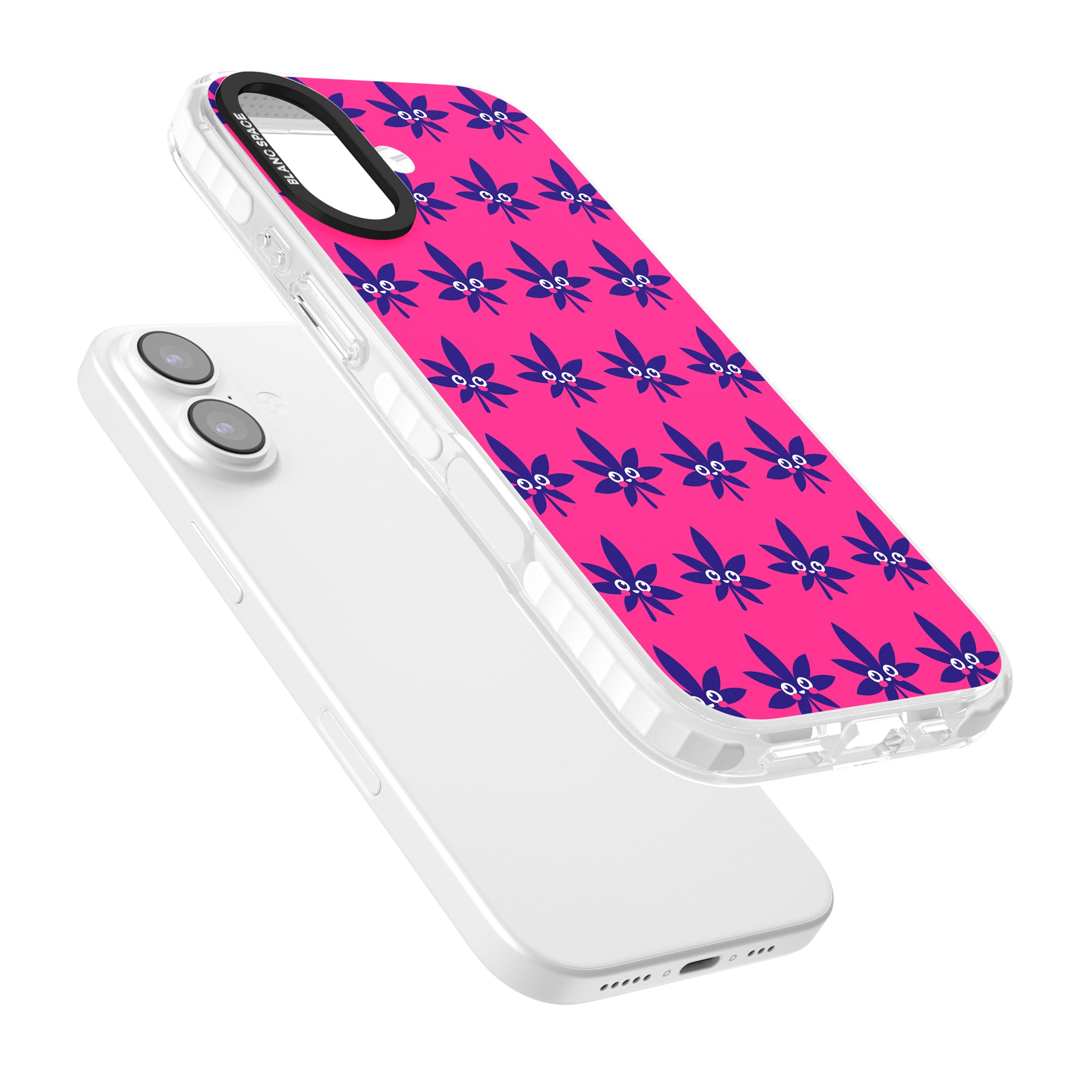 Pink Sativa iPhone 17 Impact Pro Clear Phone Case Colours