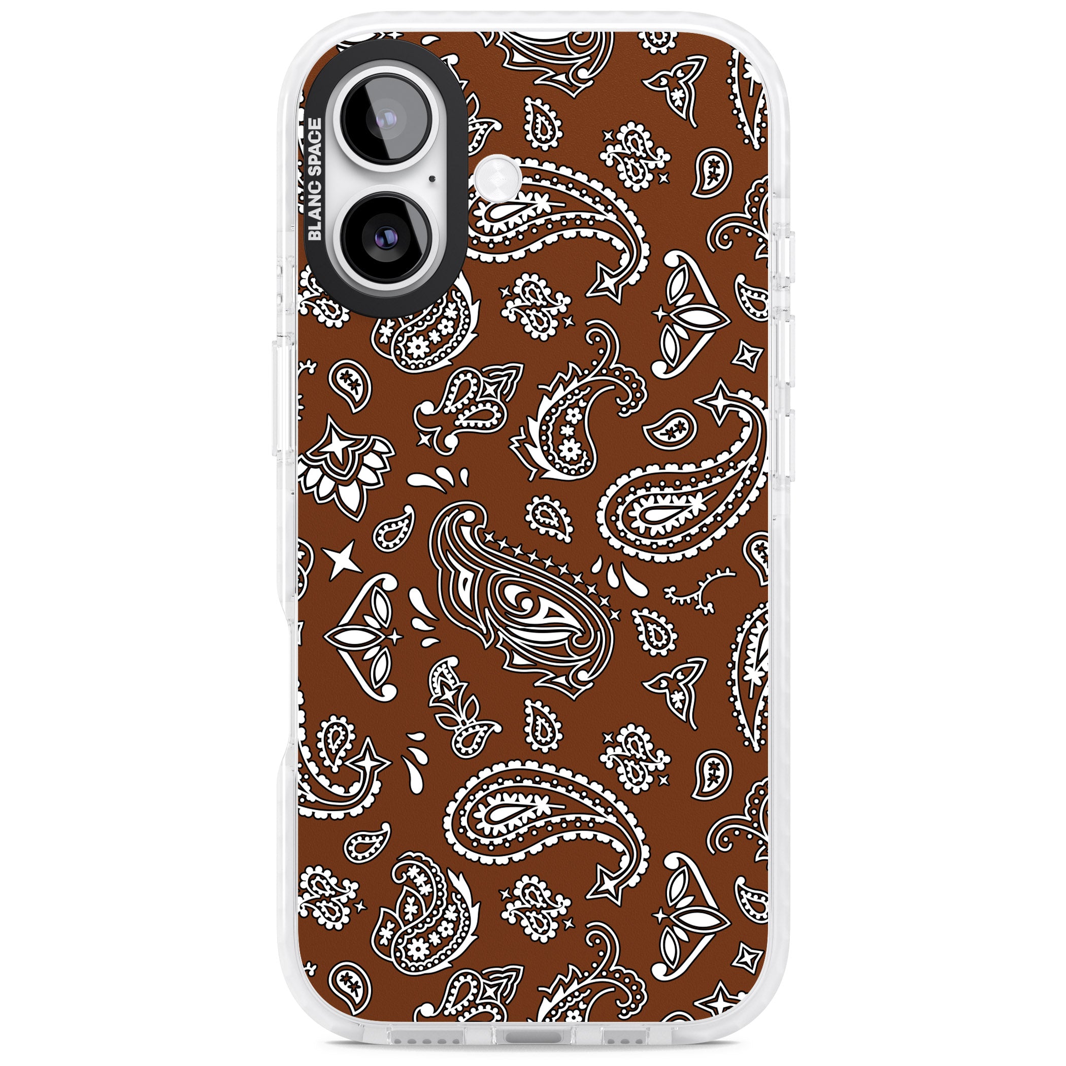 Brown Bandana iPhone 17 Impact Pro Clear Phone Case