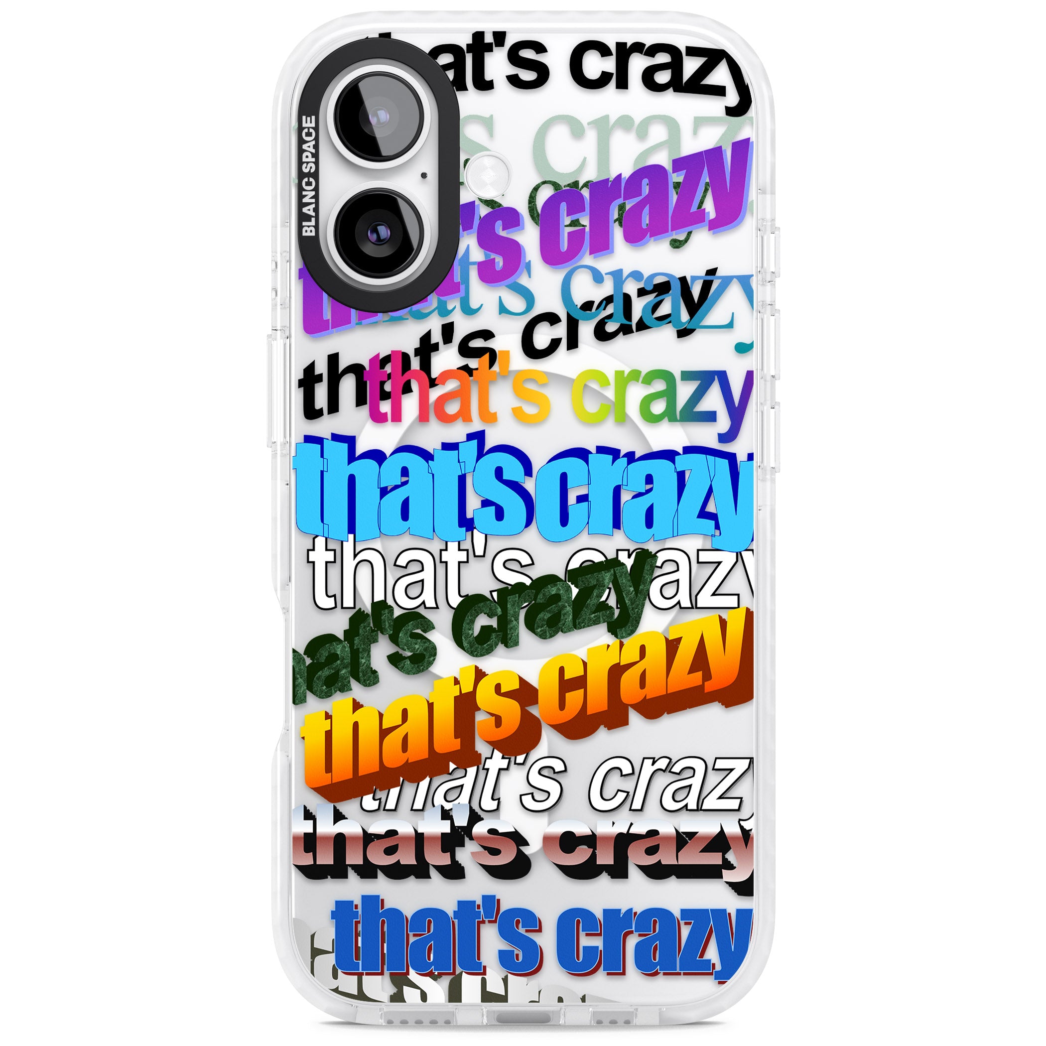 That'S Crazy Typography iPhone 17 Impact Pro Clear Phone Case