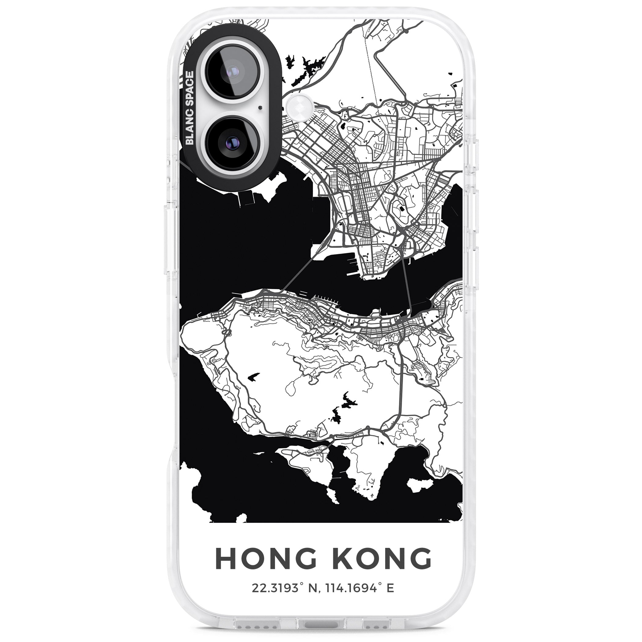 Hong Kong Map iPhone 17 Impact Clear Phone Case