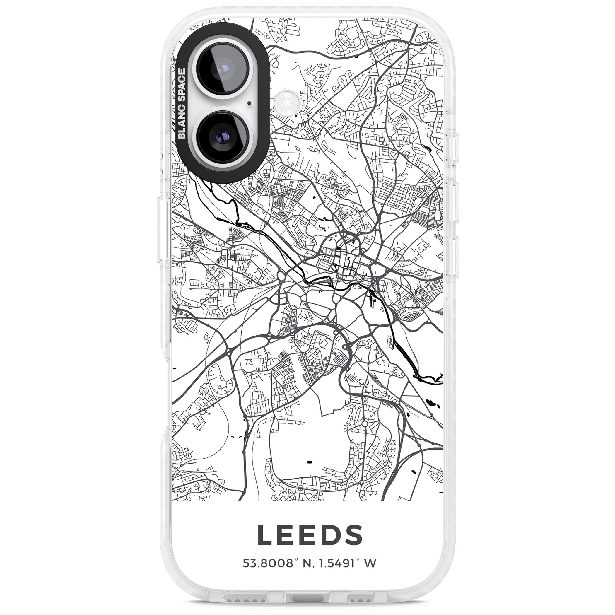 Leeds Map iPhone 17 Impact Clear Phone Case