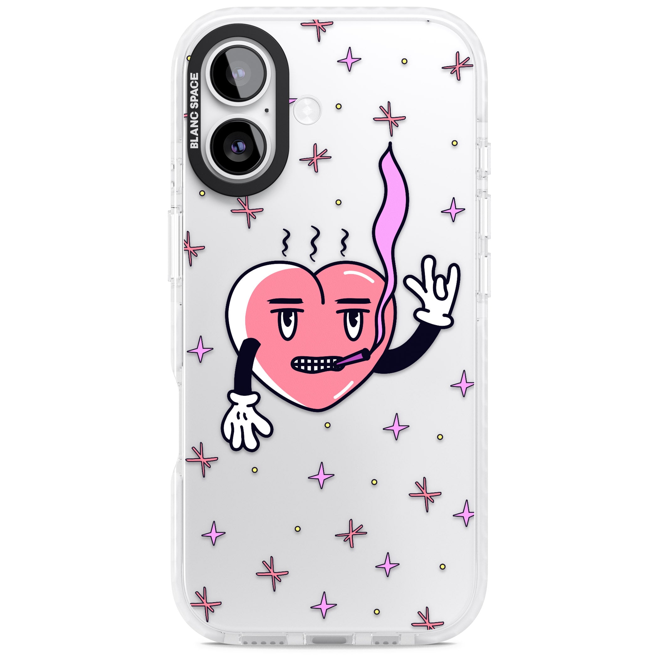 Quirky Heart iPhone 17 Impact Clear Phone Case