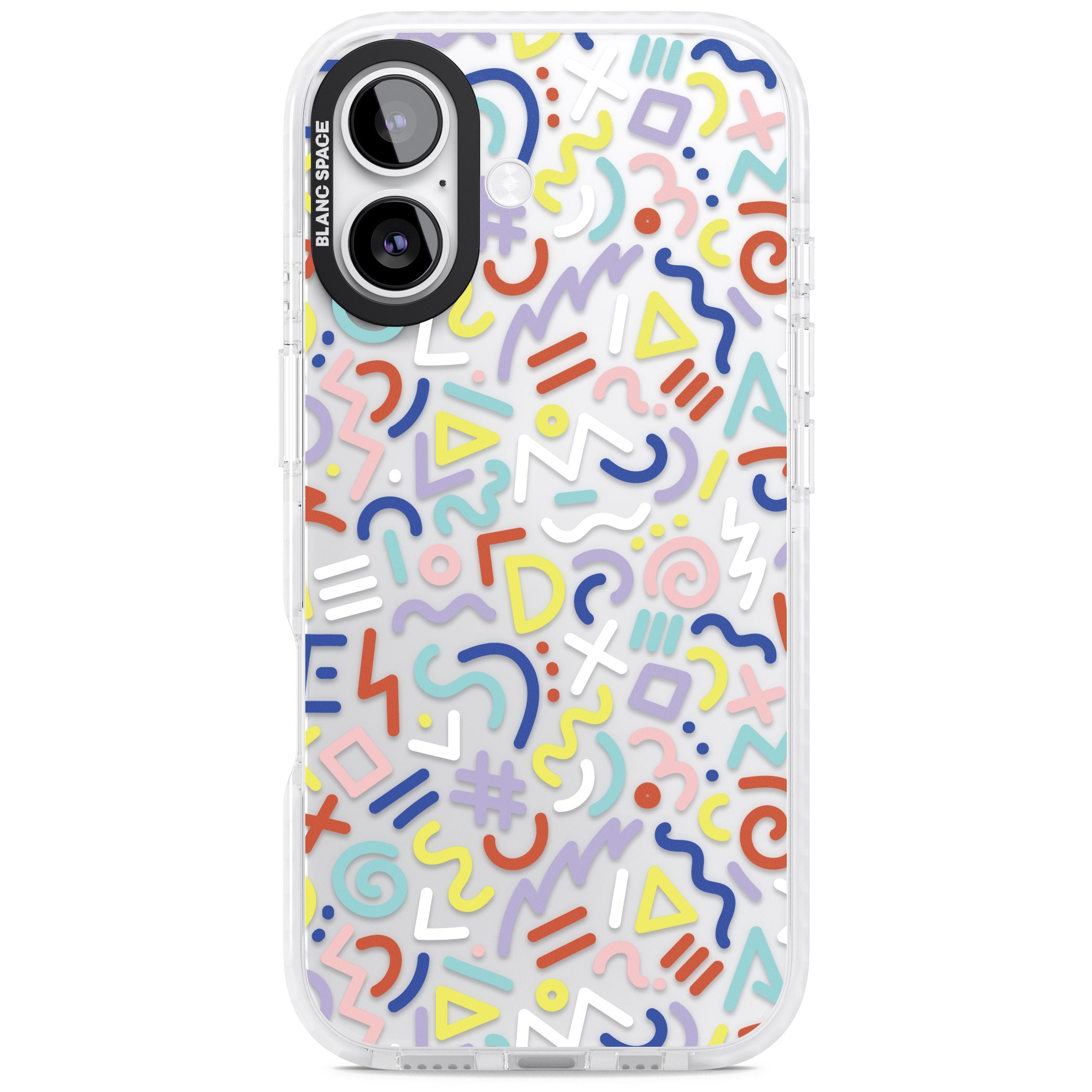 Colorful Retro Pattern iPhone 17 Impact Clear Phone Case