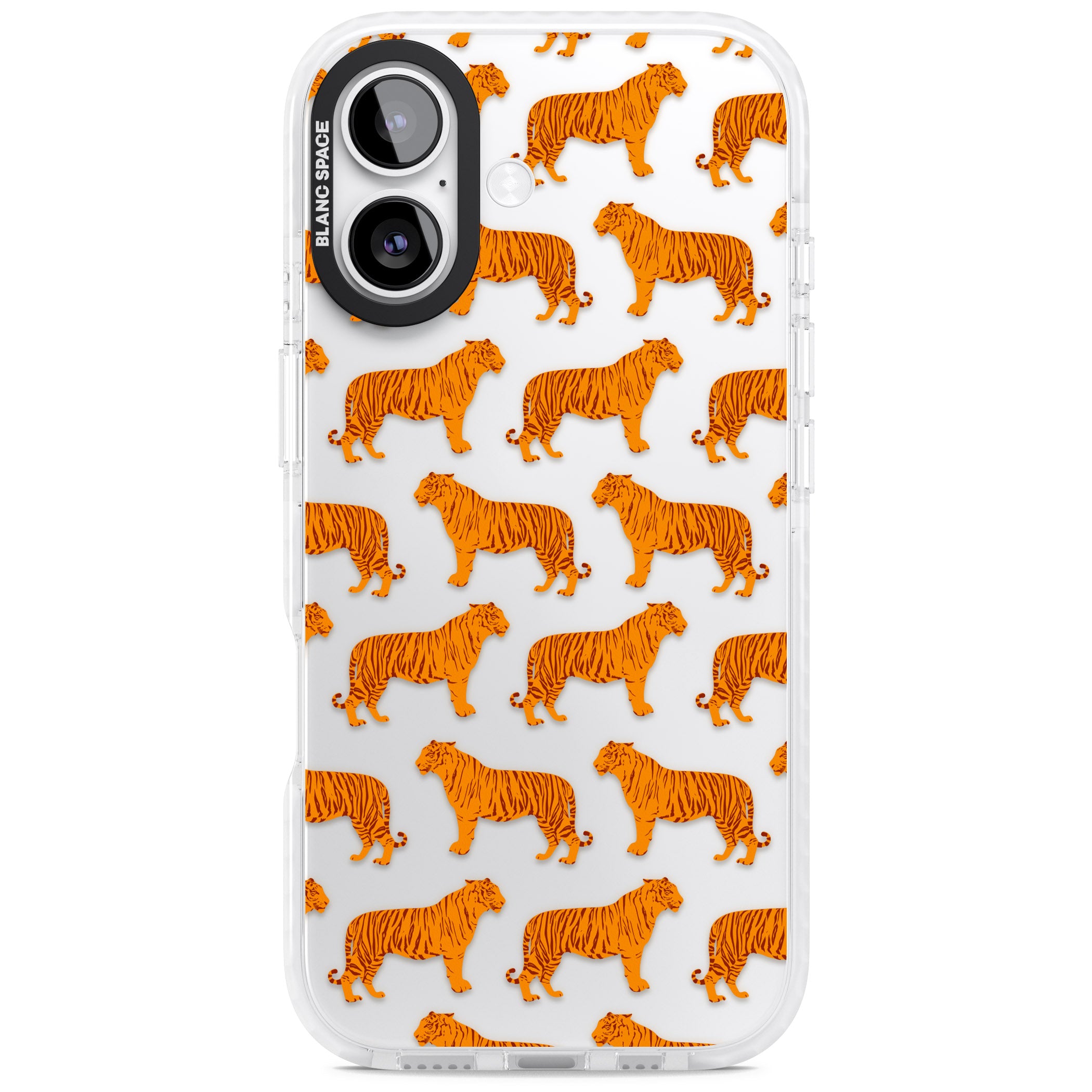 Tiger Pattern iPhone 17 Impact Clear Phone Case