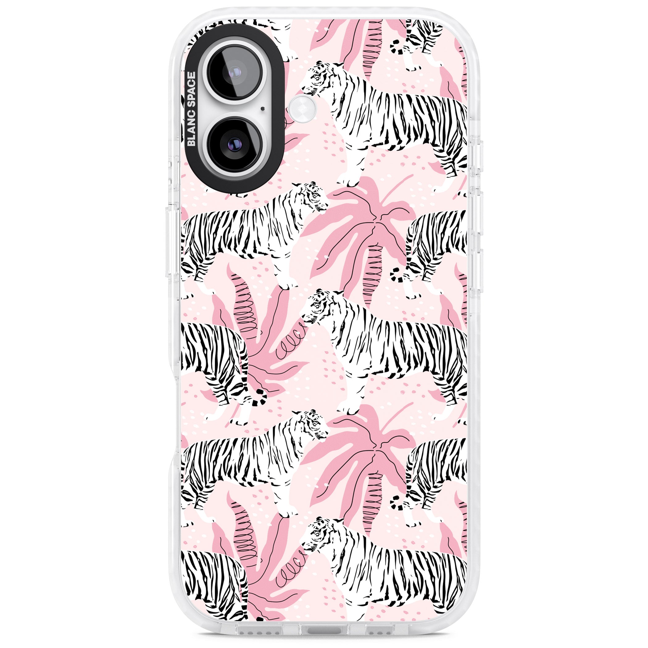 Pink Tiger Palm iPhone 17 Impact Clear Phone Case