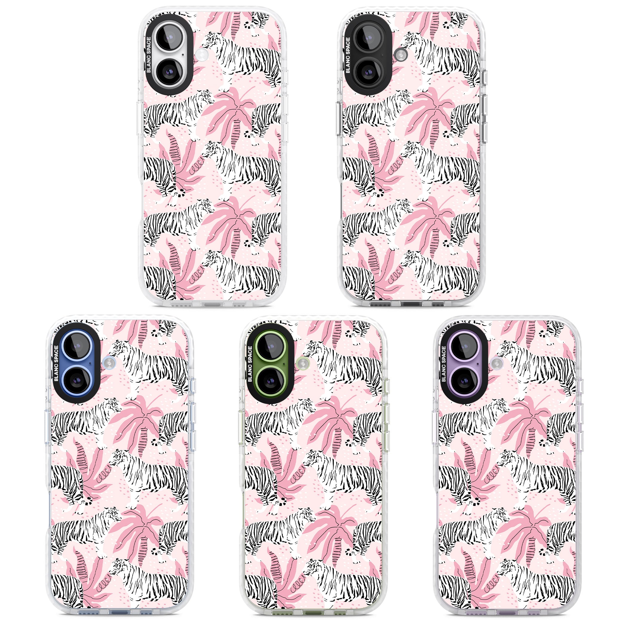 Pink Tiger Palm iPhone 17 Impact Clear Phone Case APT Impact Protection