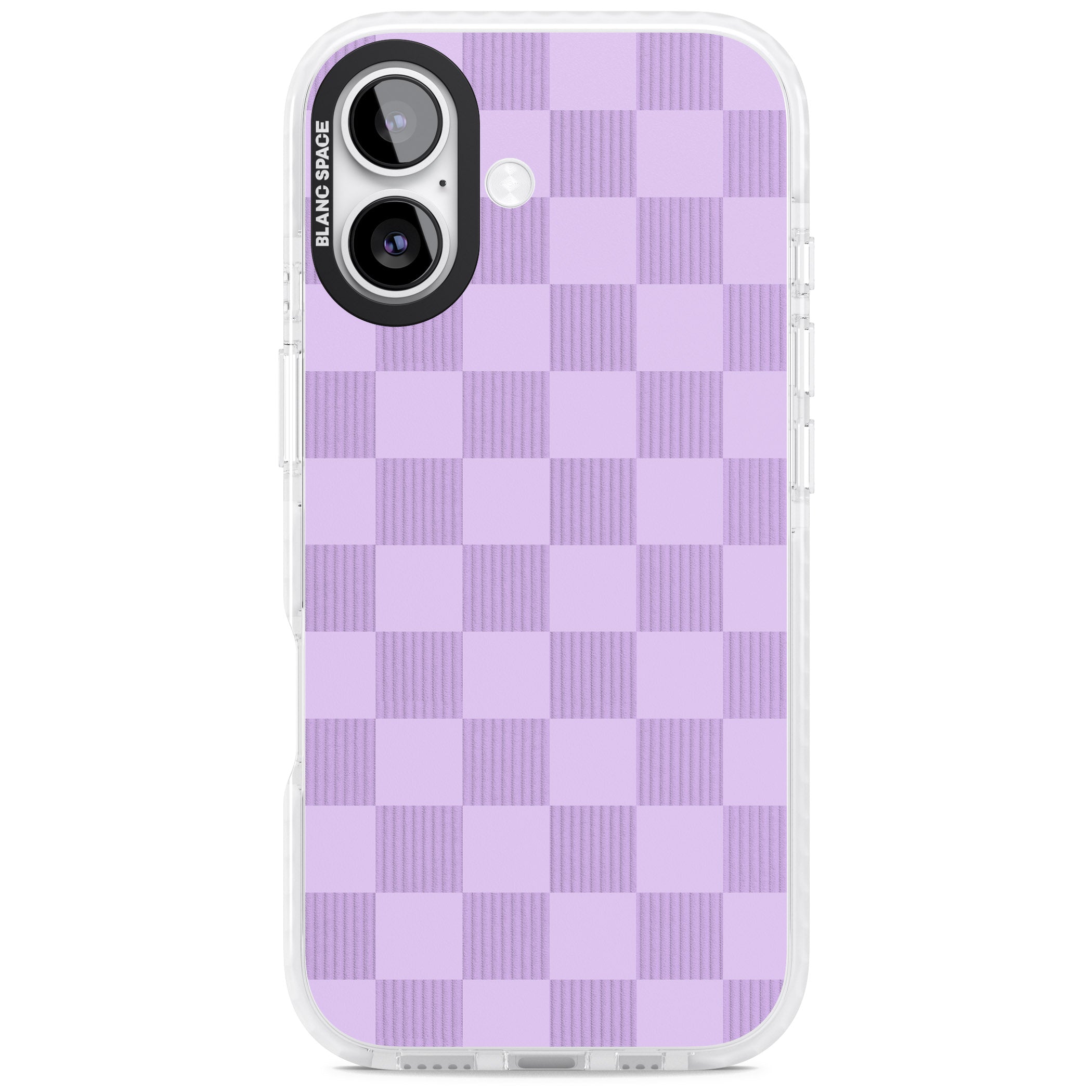 Lilac Checkered iPhone 17 Impact Clear Phone Case