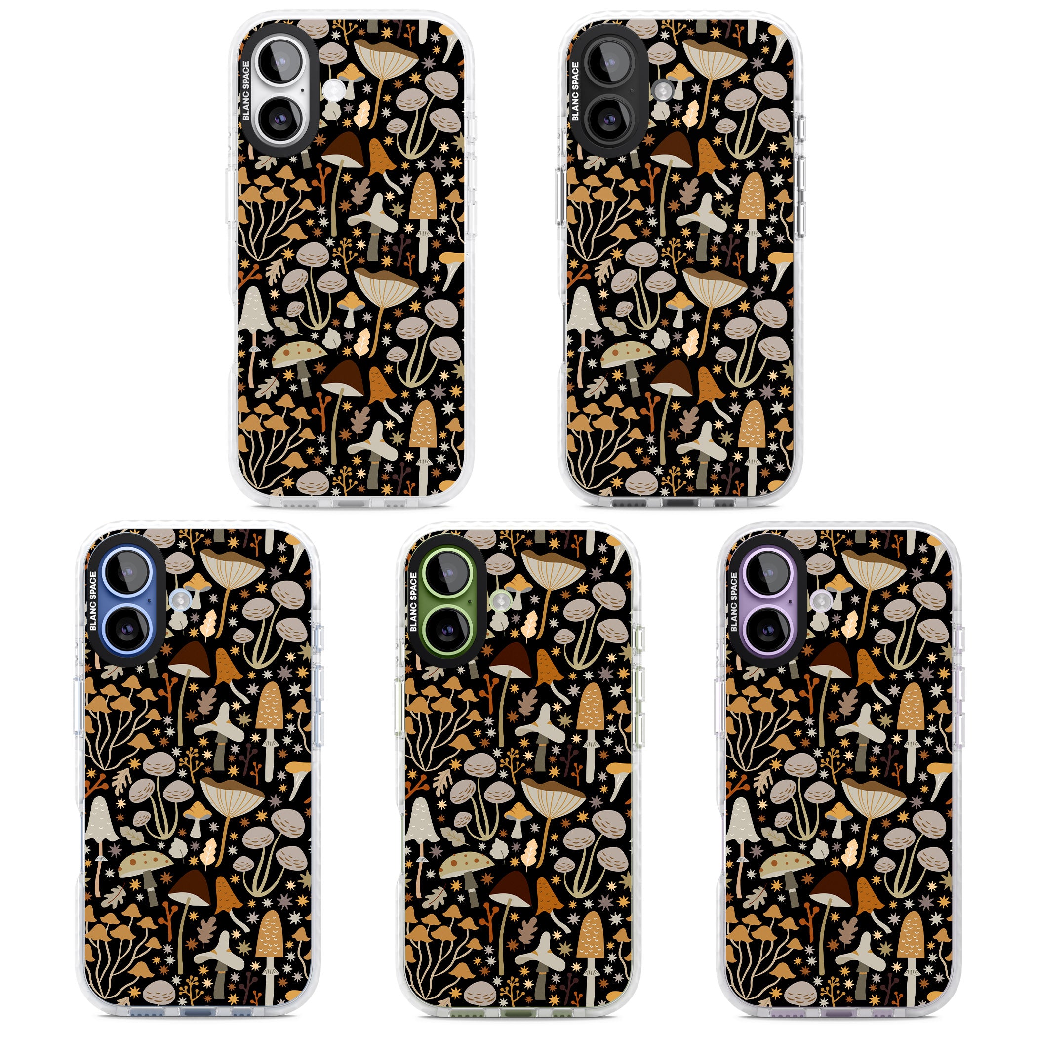 Mushroom Dream Pattern iPhone 17 Impact Clear Phone Case APT Impact Protection