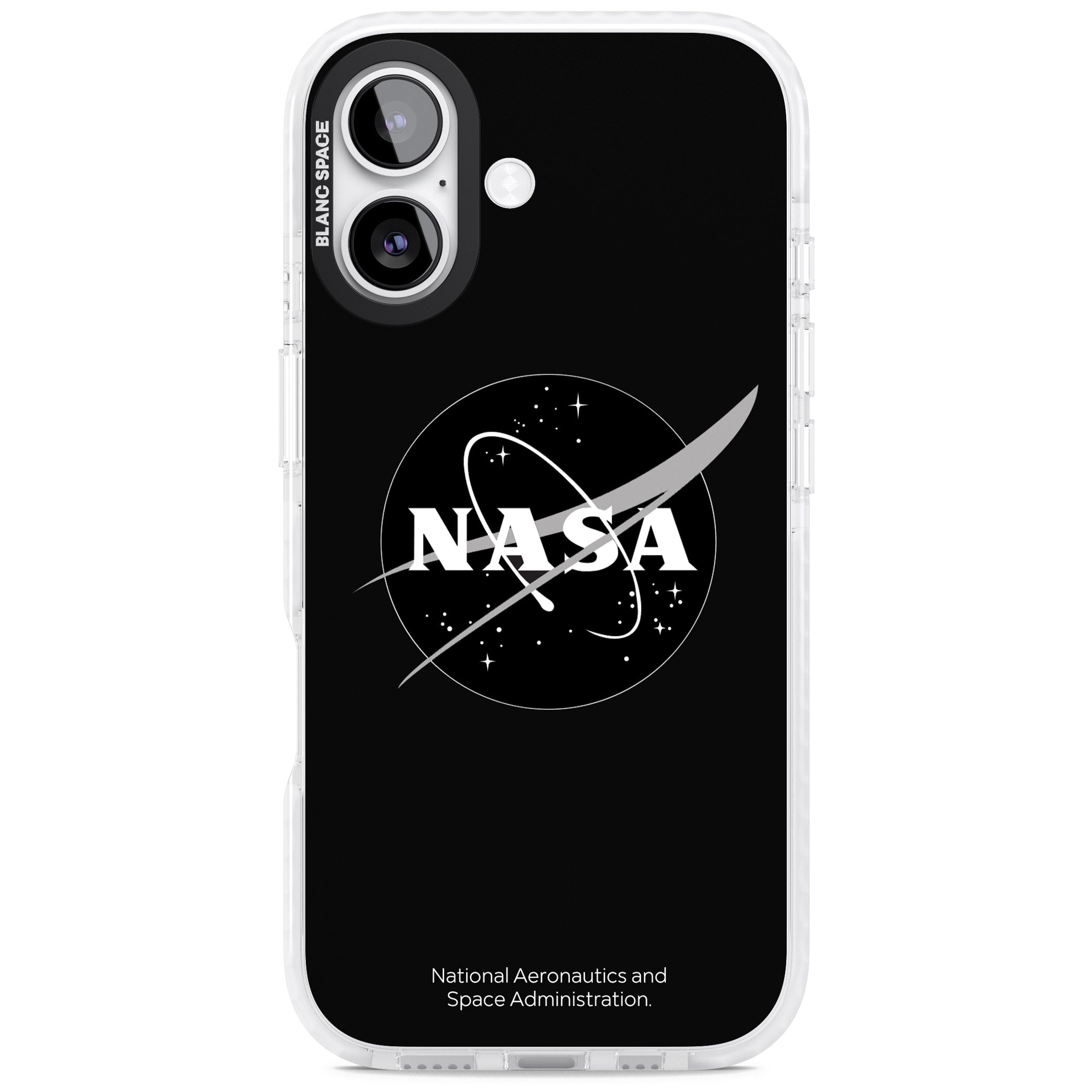 Dark Nasa Meatball iPhone 17 Impact Clear Phone Case