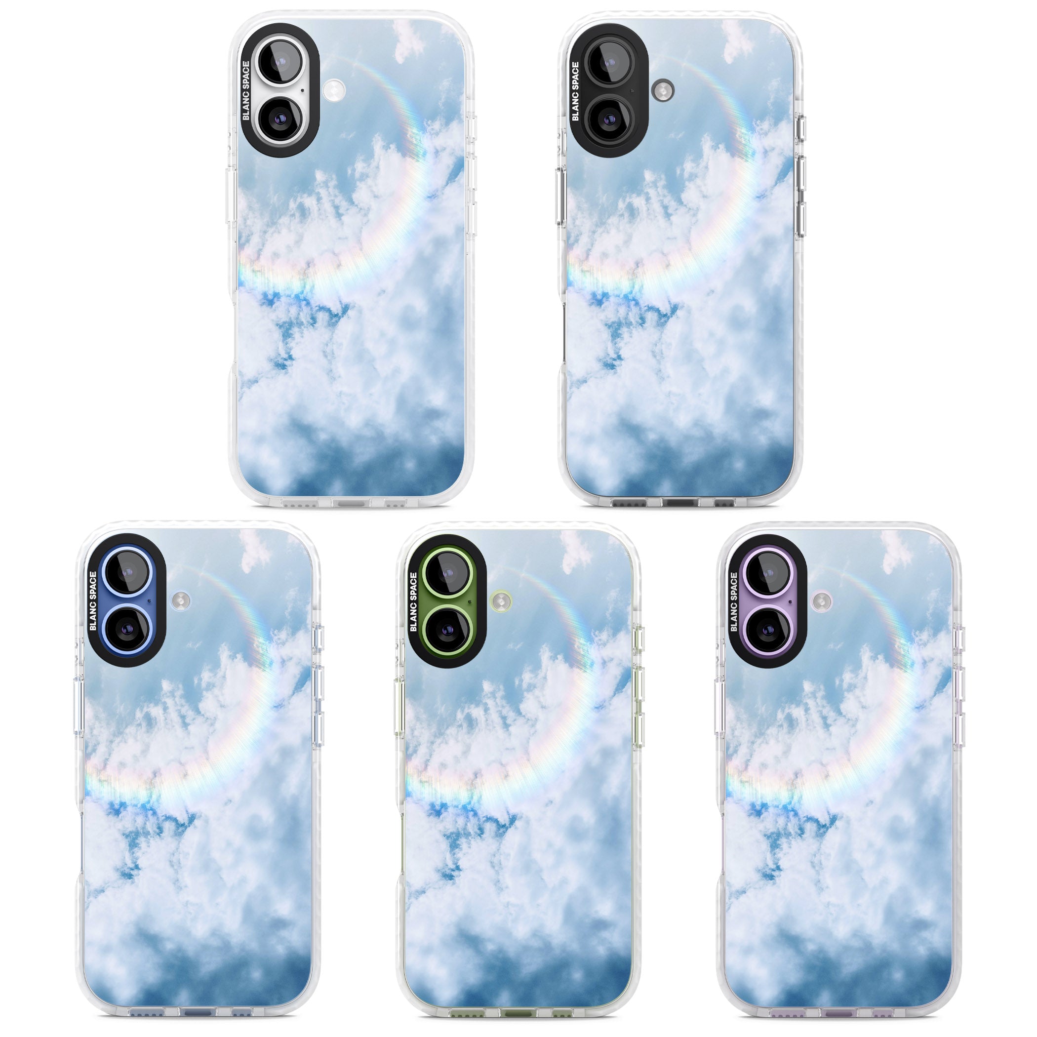 Pastel Rainbow Sky iPhone 17 Impact Clear Phone Case APT Impact Protection