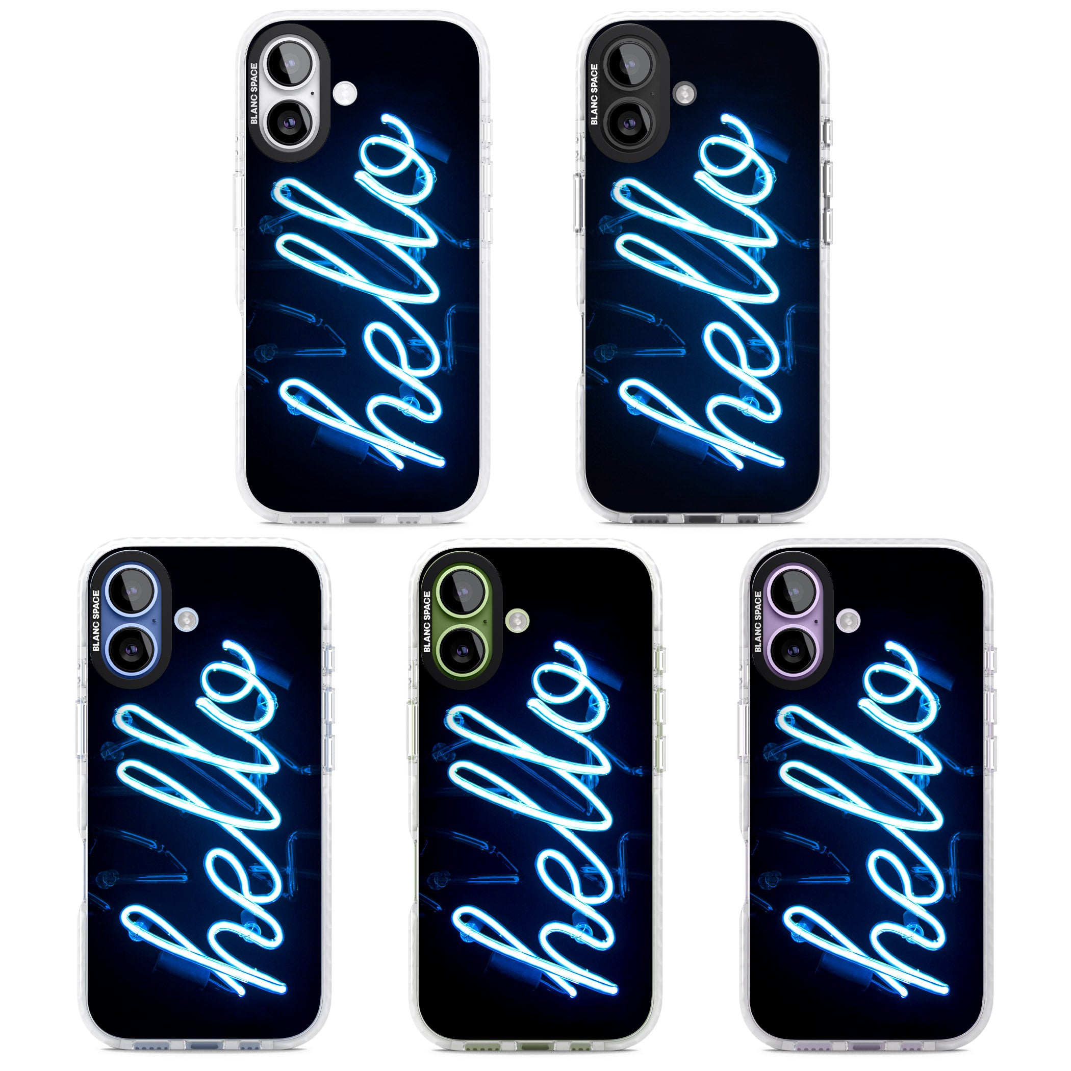 Hello Neon Sign iPhone 17 Impact Clear Phone Case APT Impact Protection