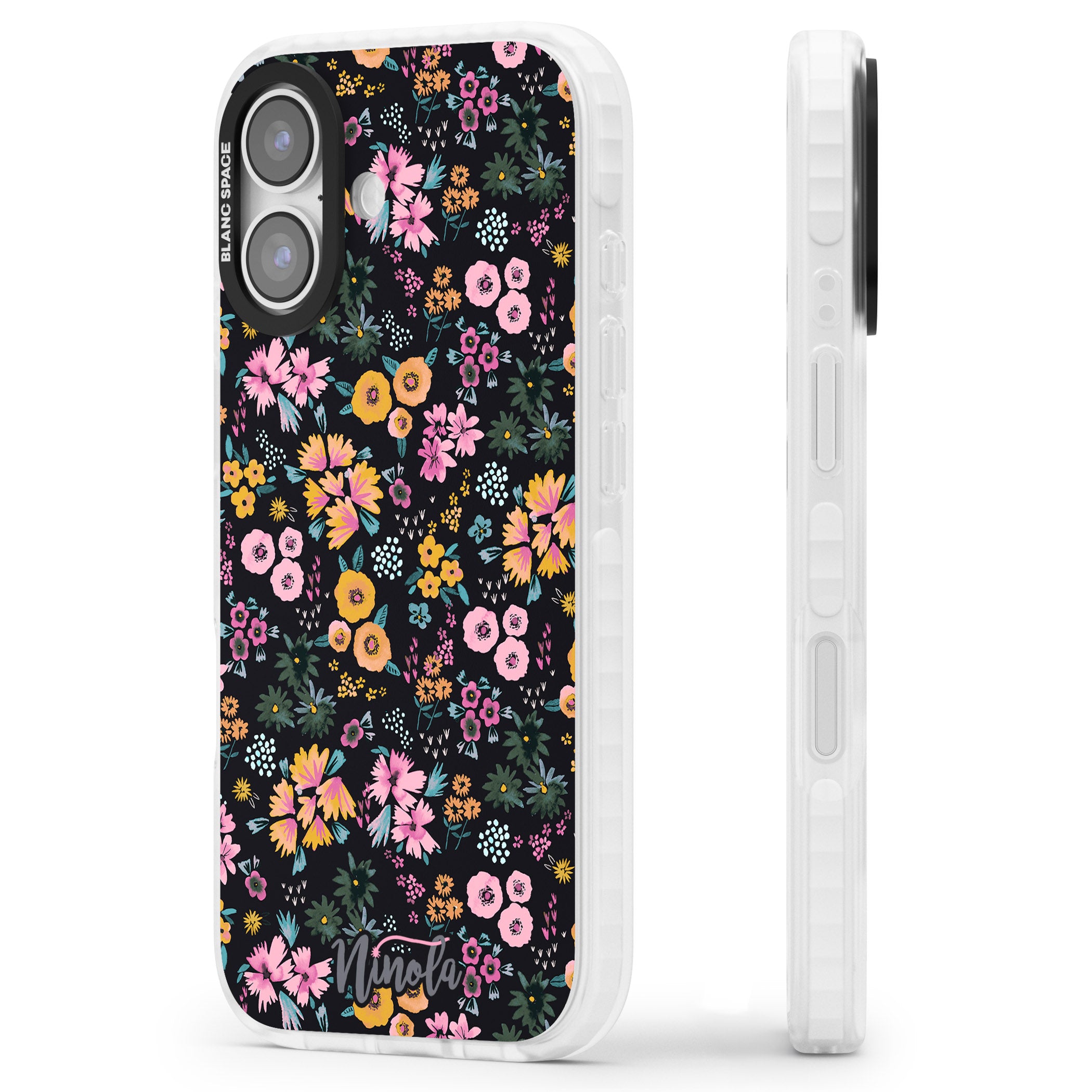 Blossom Field iPhone 17 Impact Clear Phone Case Side Profile