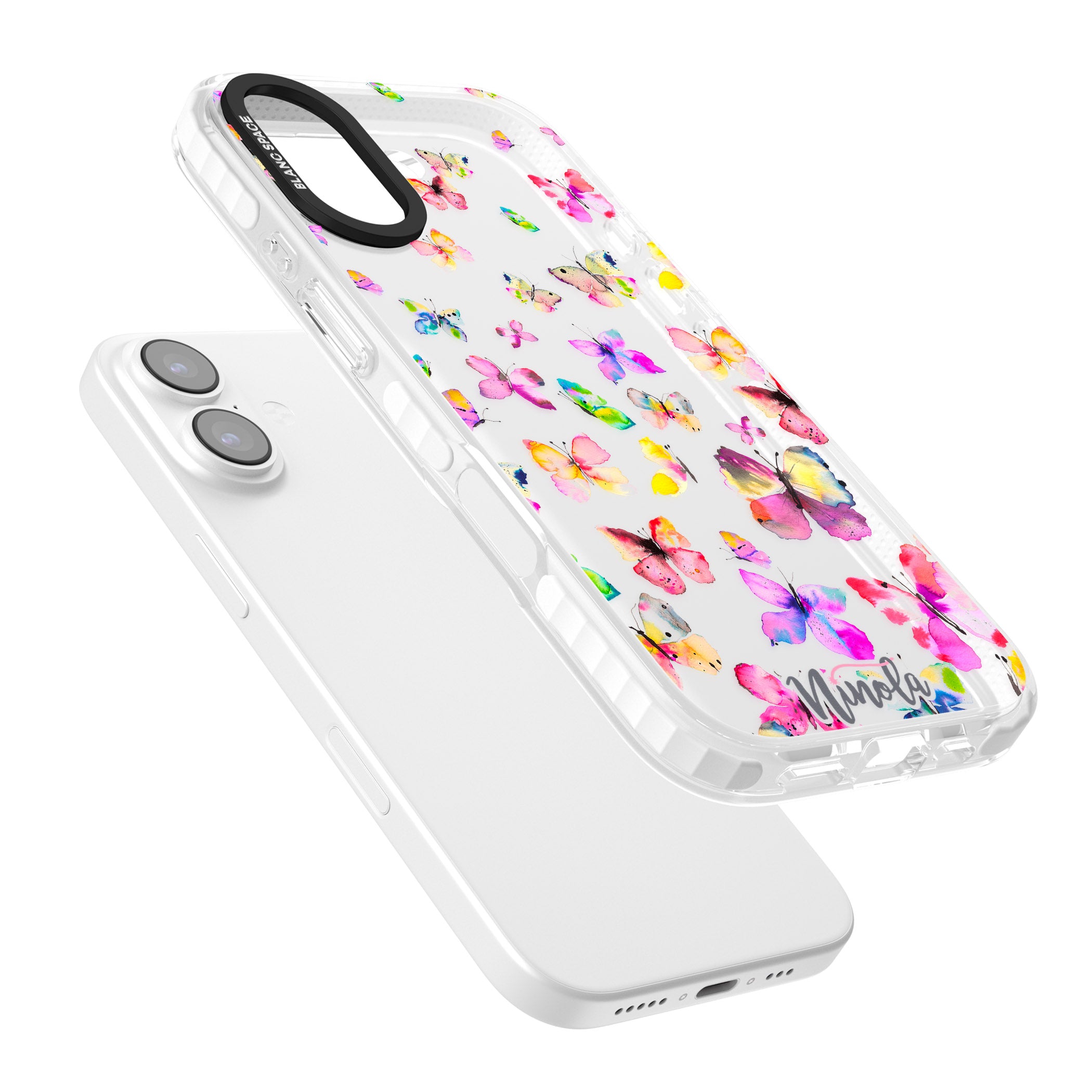 Watercolor Butterflies iPhone 17 Impact Clear Phone Case Colours