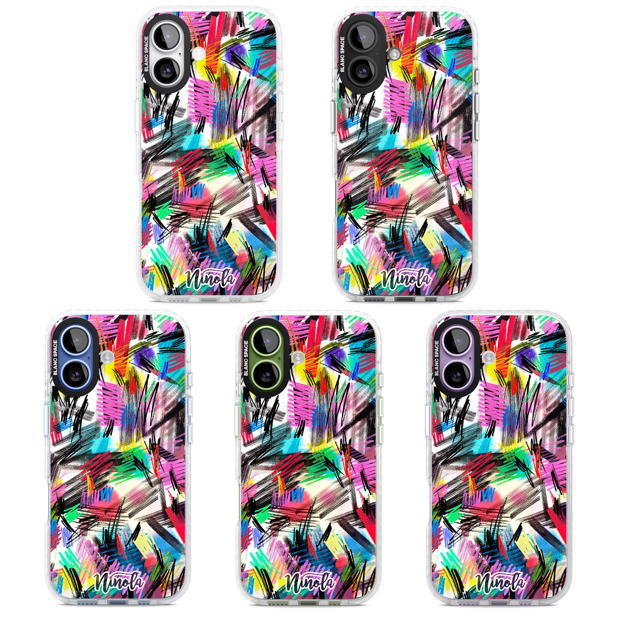 Wild Strokes Rainbow iPhone 17 Impact Clear Phone Case APT Impact Protection