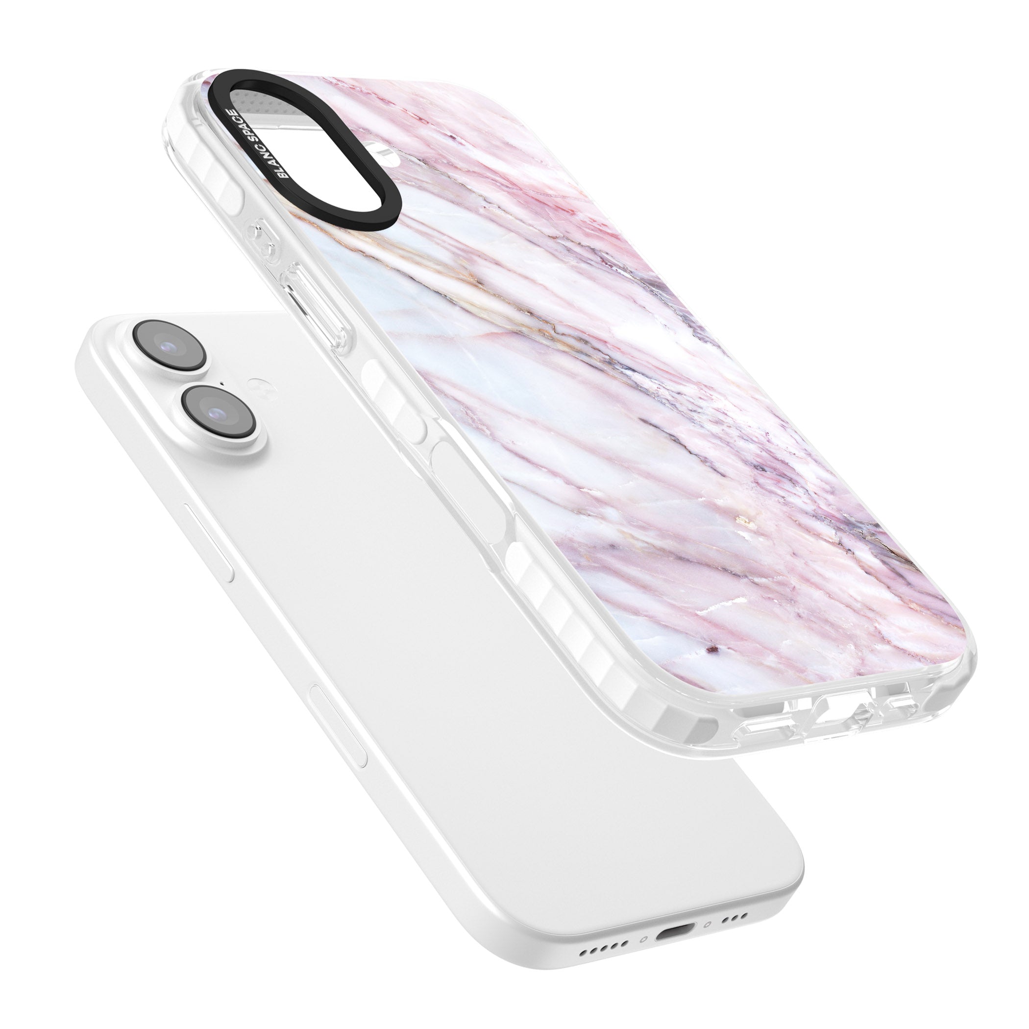 Blush Marble Glow iPhone 17 Impact Clear Phone Case Colours