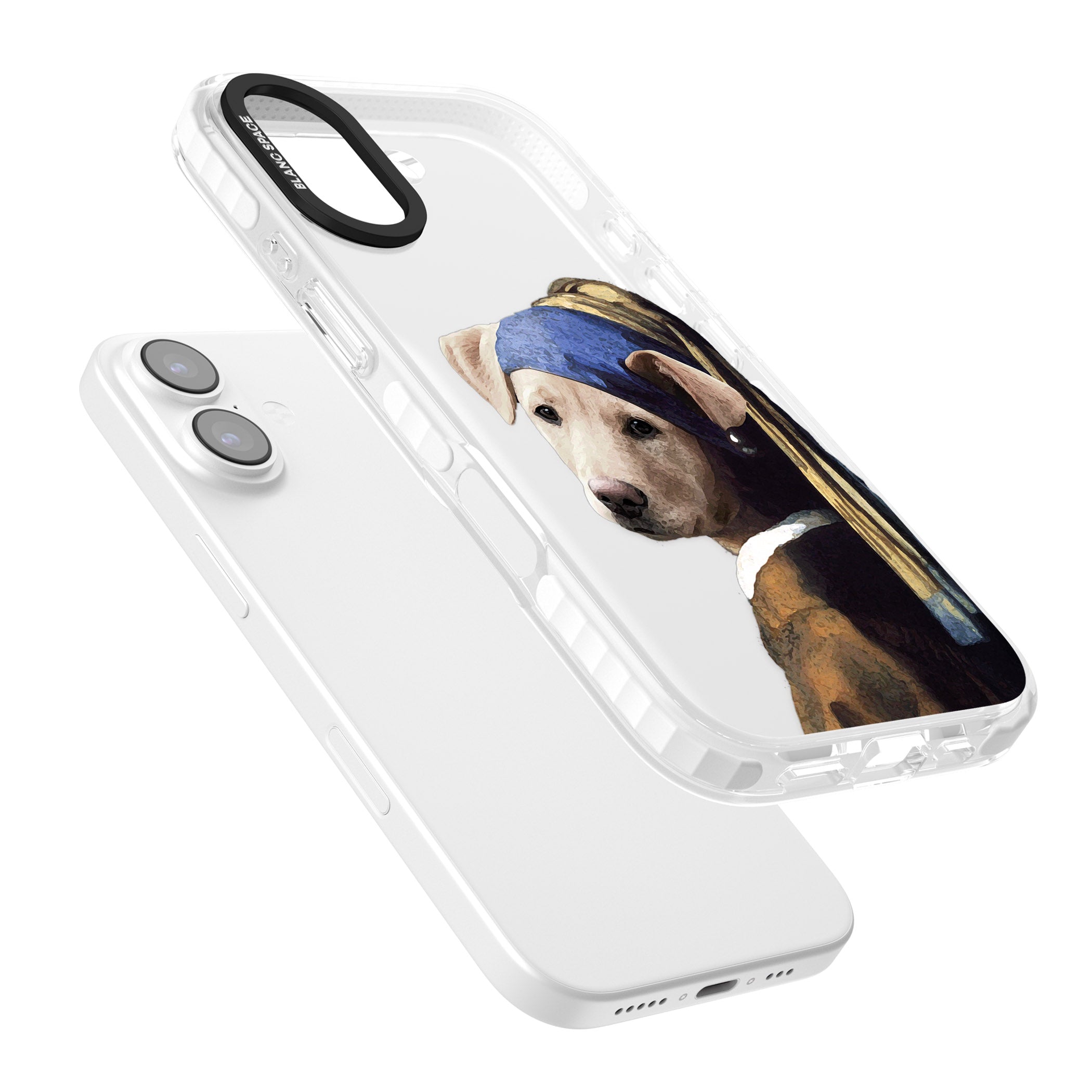Doggo With A Pearl Earring iPhone 17 Impact Clear Phone Case Colours