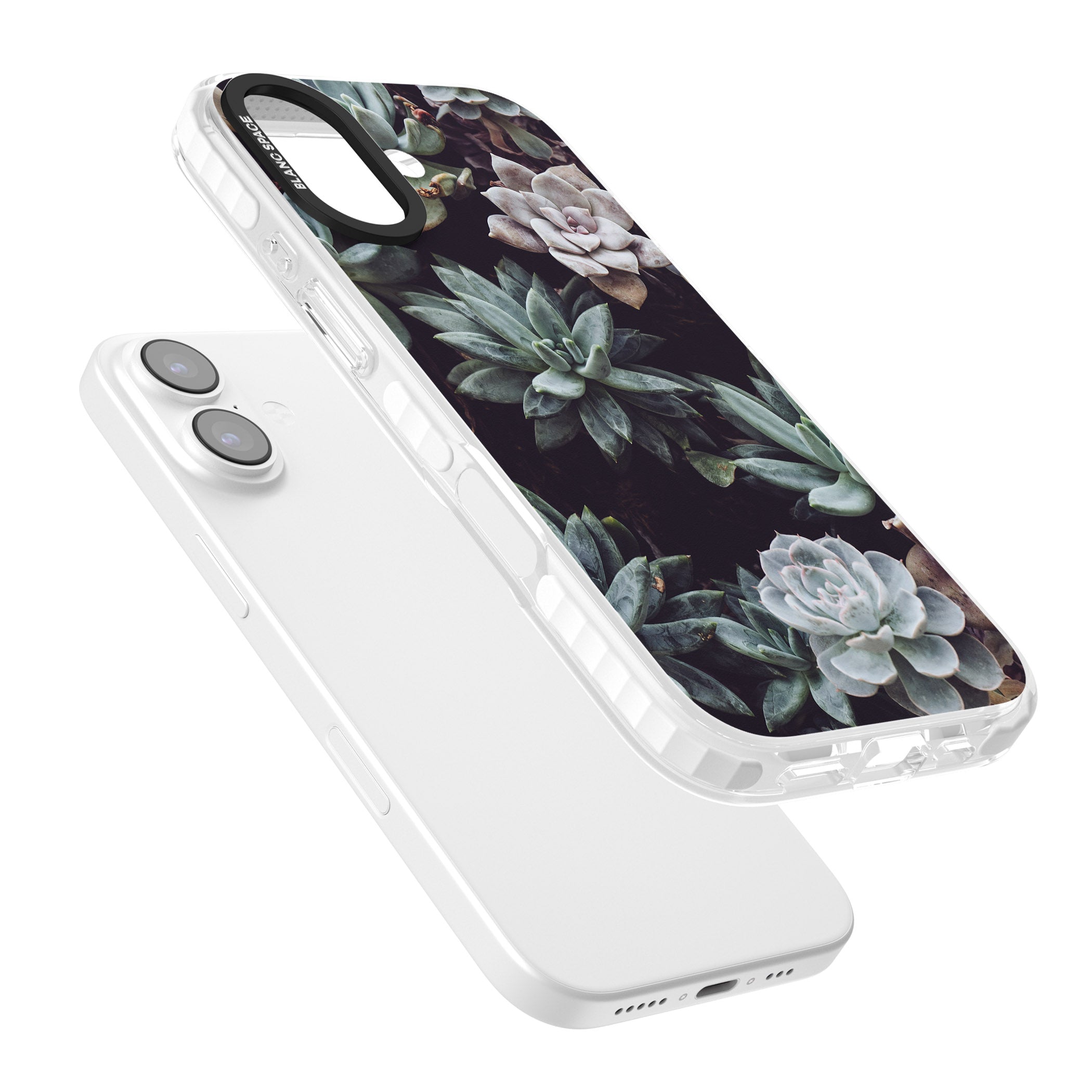 Succulent Bloom Mixed iPhone 17 Impact Clear Phone Case Colours