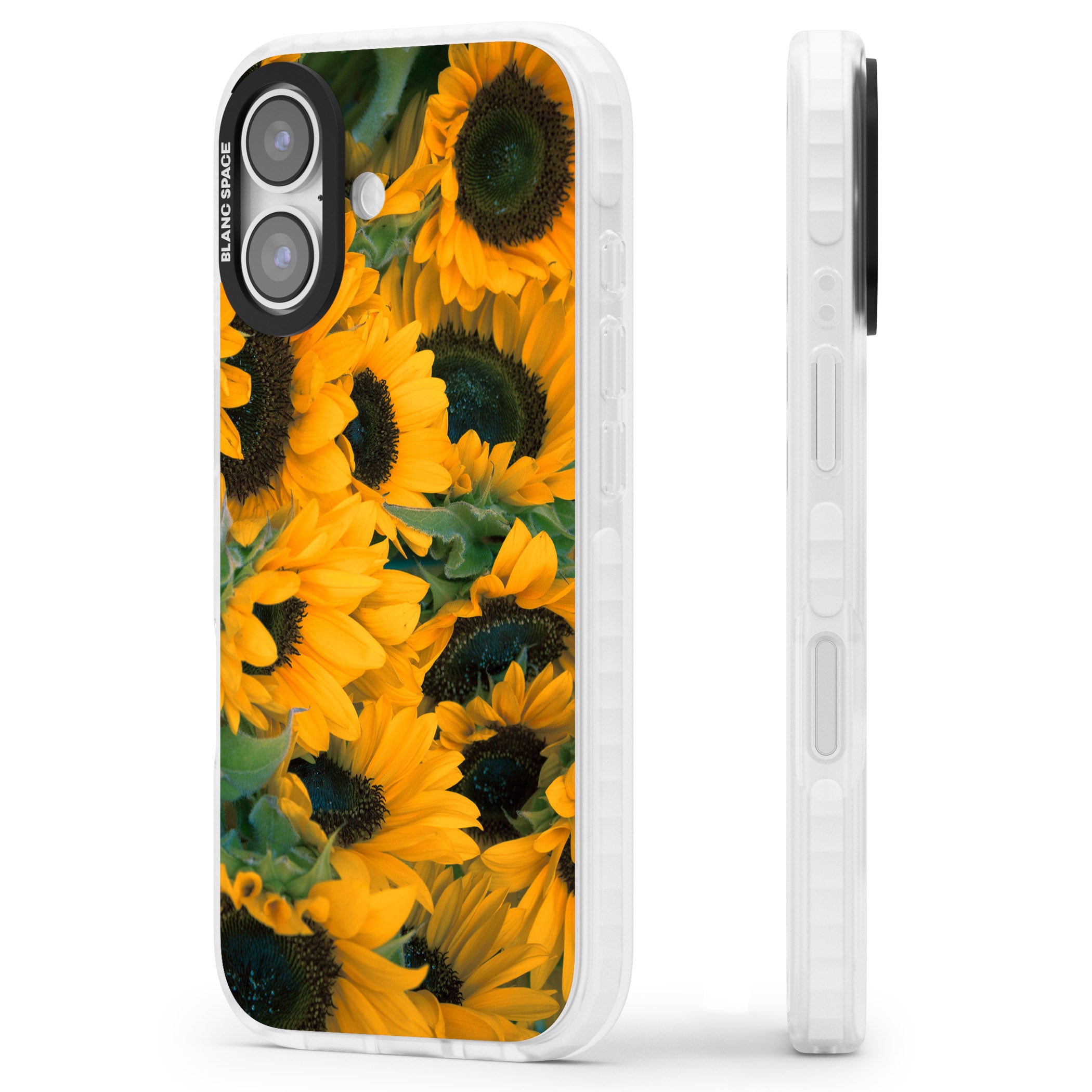 Sunflowers iPhone 17 Impact Clear Phone Case Side Profile