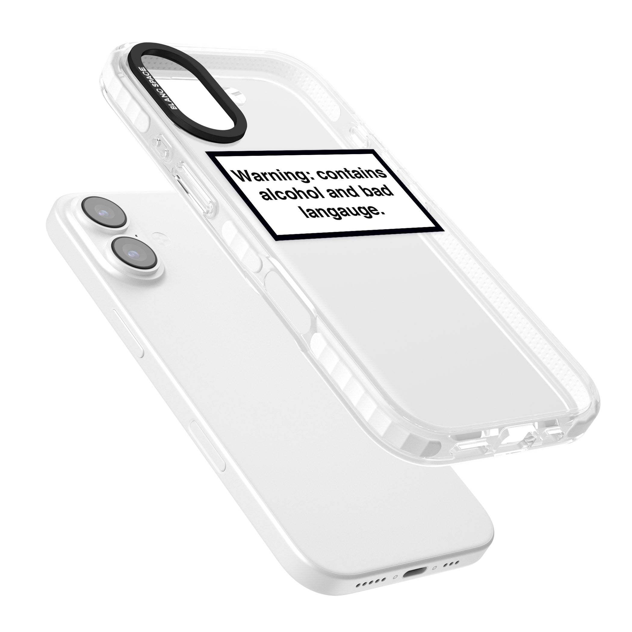 Warning: Contains Alcohol & Bad Language iPhone 17 Impact Clear Phone Case Colours