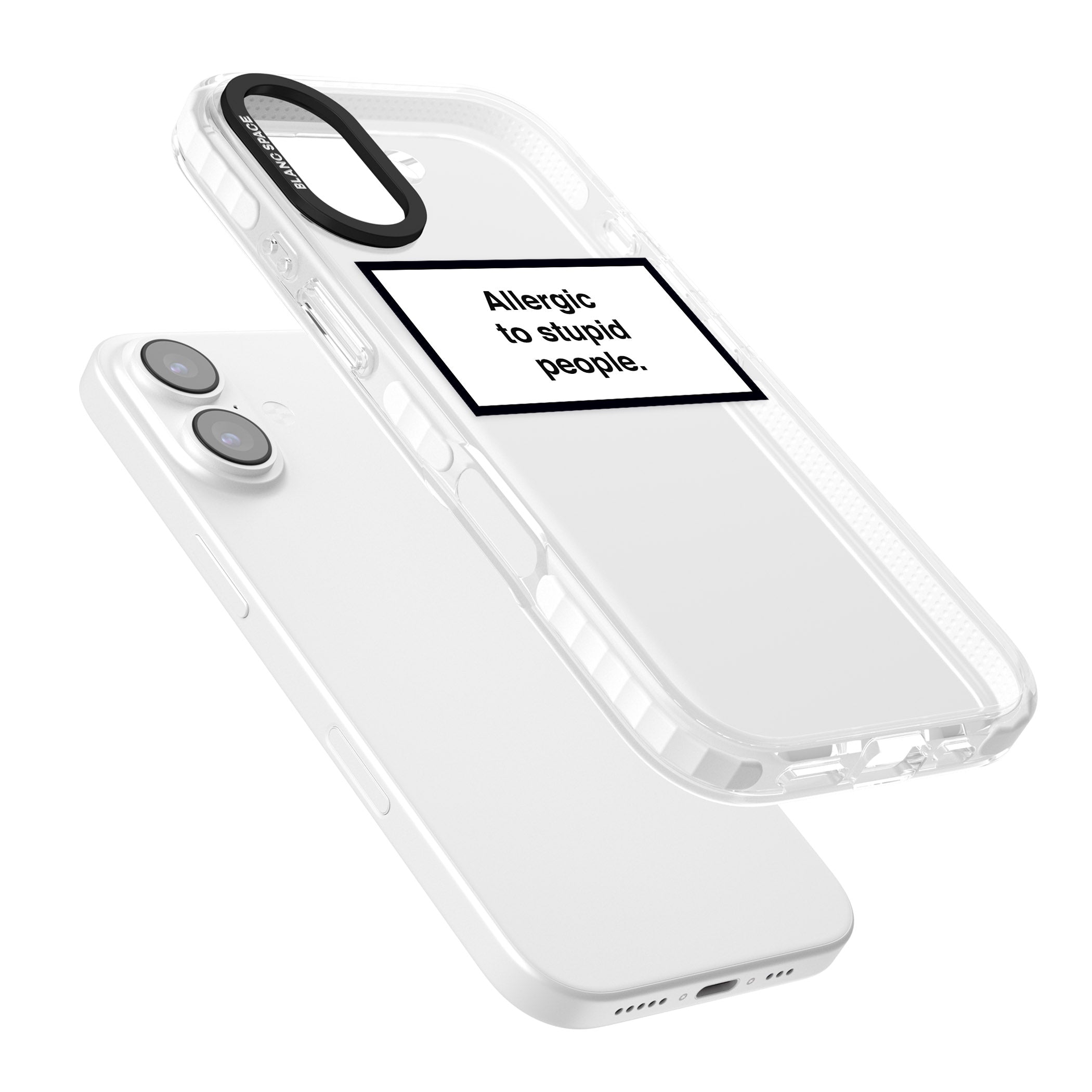 Allergic To Stupid People iPhone 17 Impact Clear Phone Case Colours