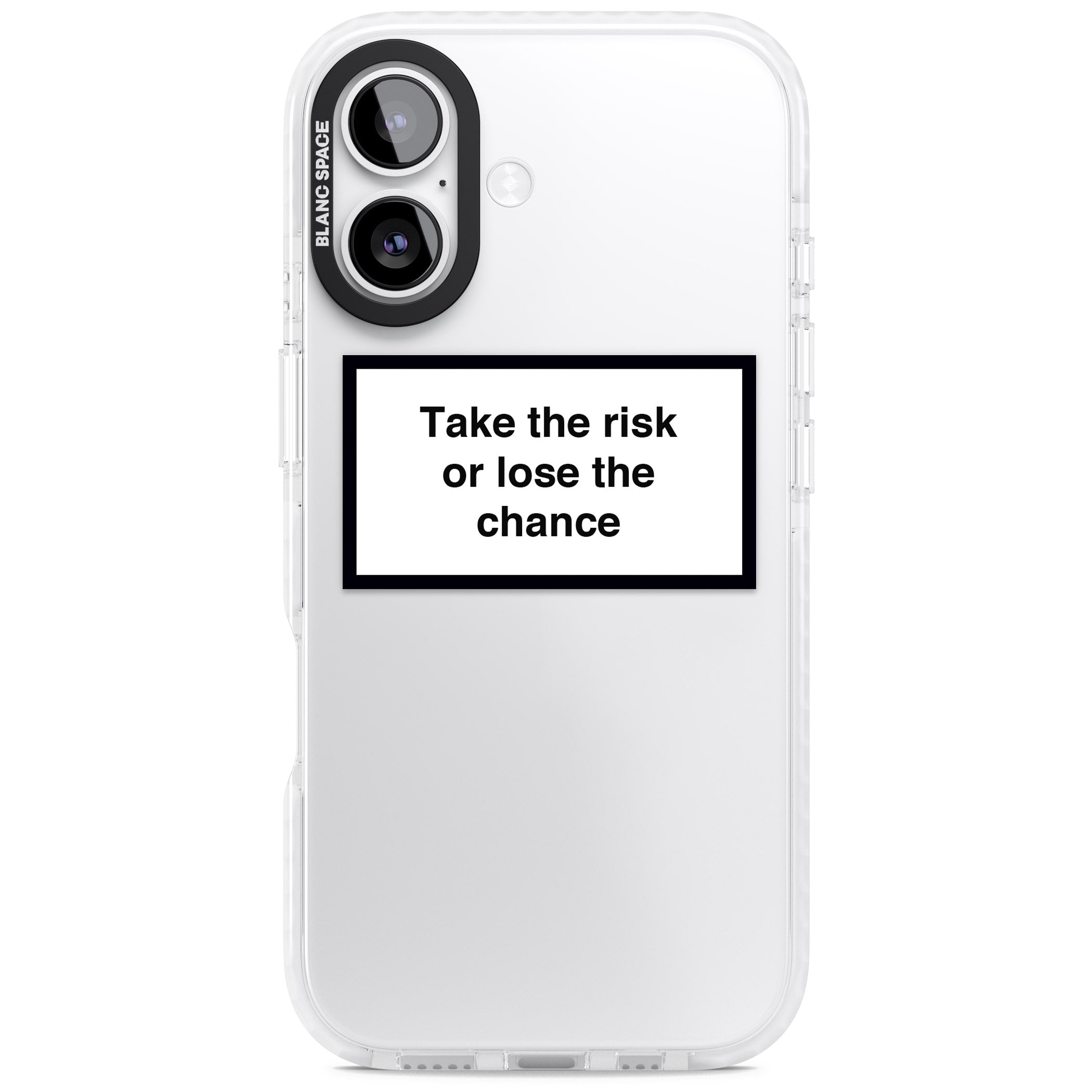 Take The Risk Or Lose The Chance iPhone 17 Impact Clear Phone Case