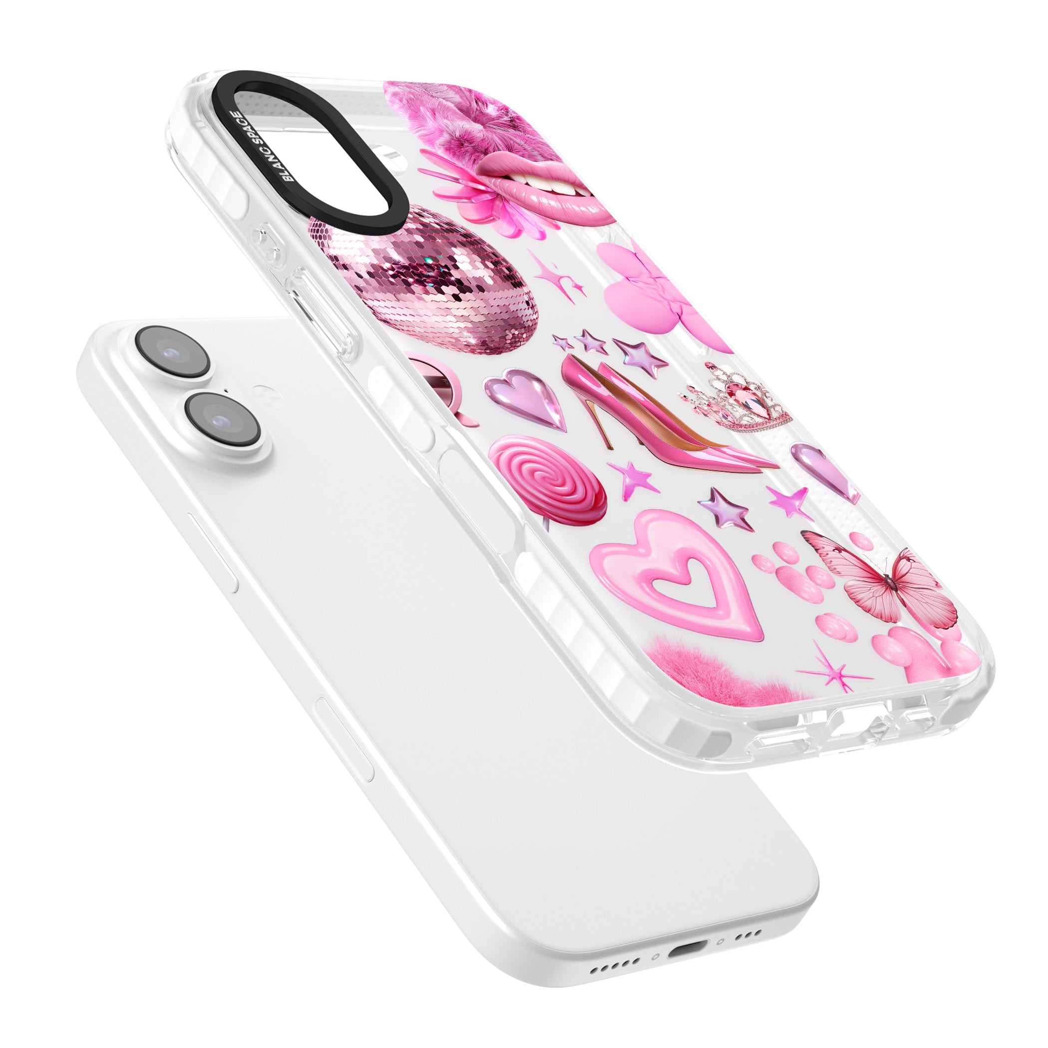 Pink Glam iPhone 17 Impact Clear Phone Case Colours