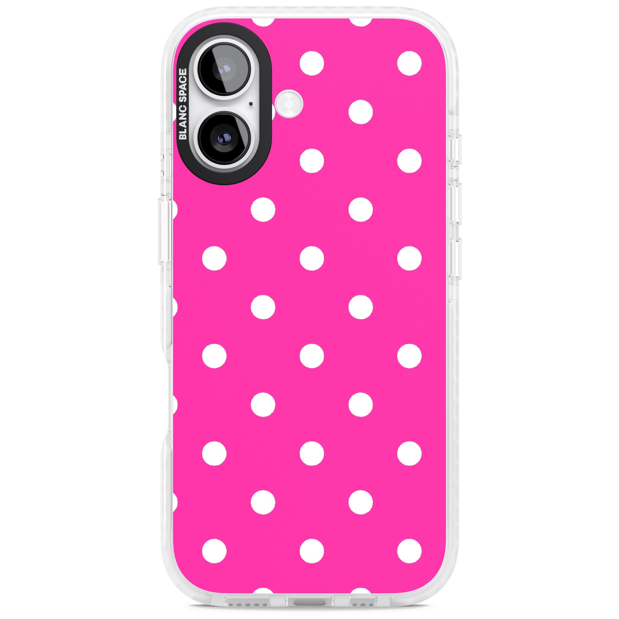 Pink Polka Dot iPhone 17 Impact Clear Phone Case