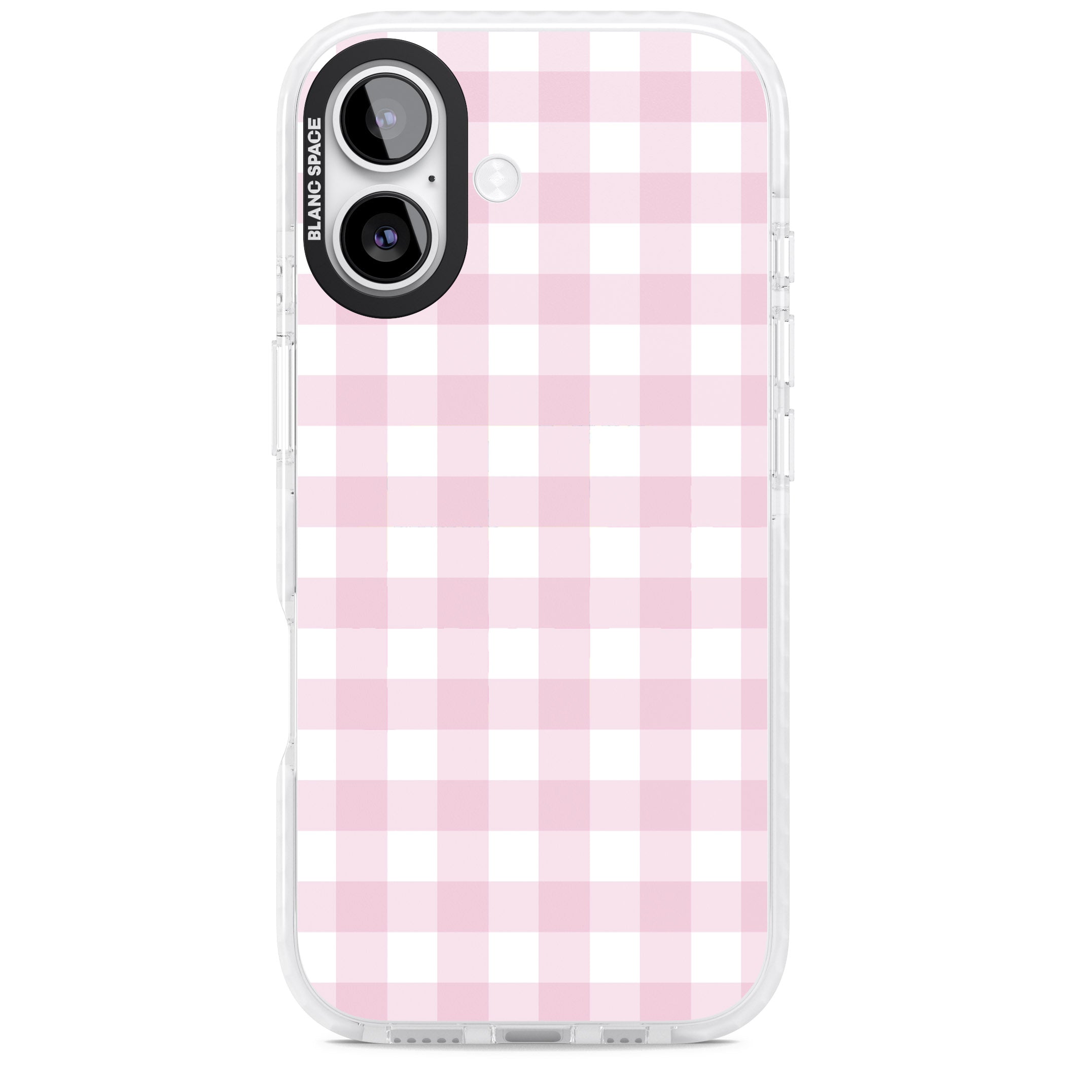 Pink Gingham Pattern iPhone 17 Impact Clear Phone Case