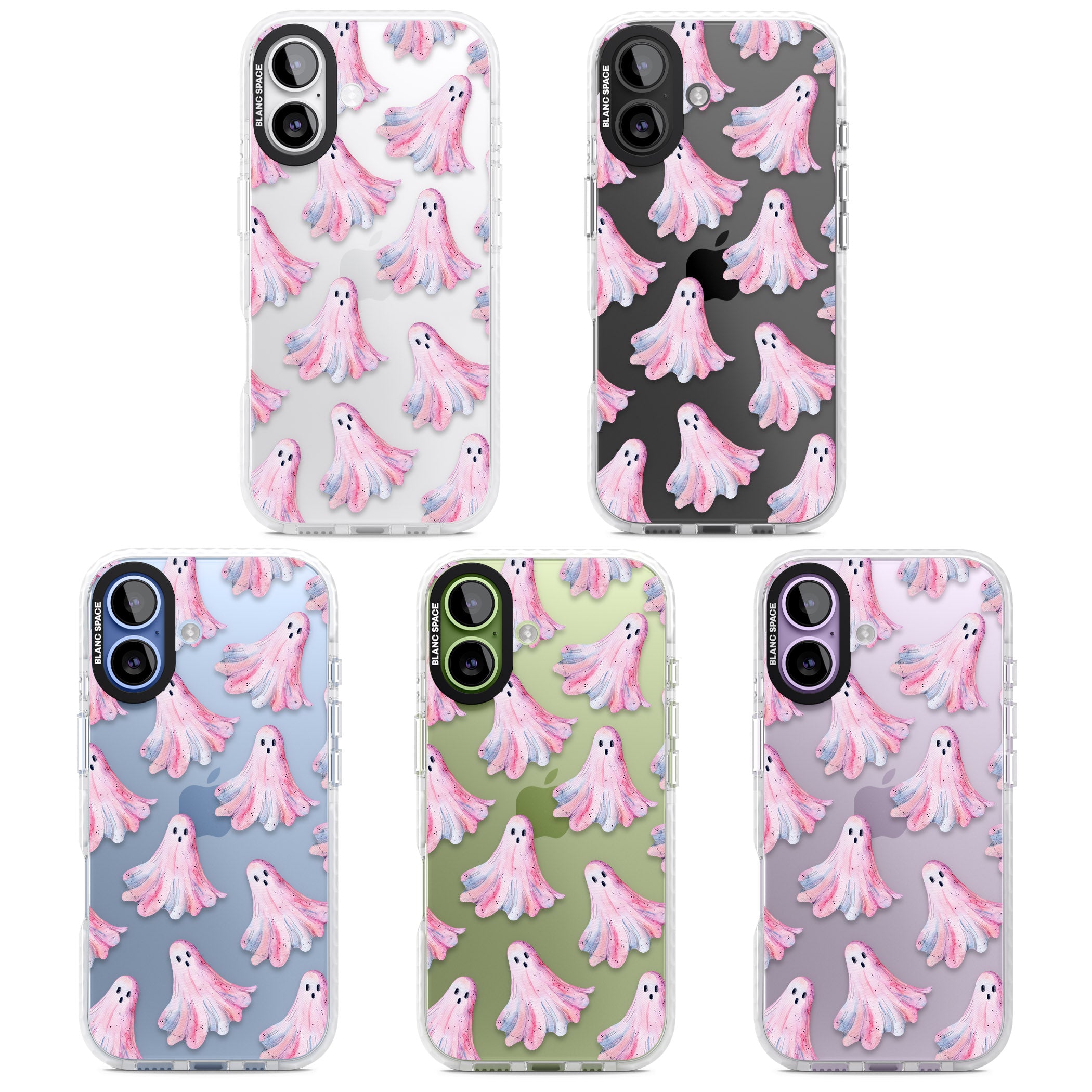 Pink Ghosts iPhone 17 Impact Clear Phone Case APT Impact Protection