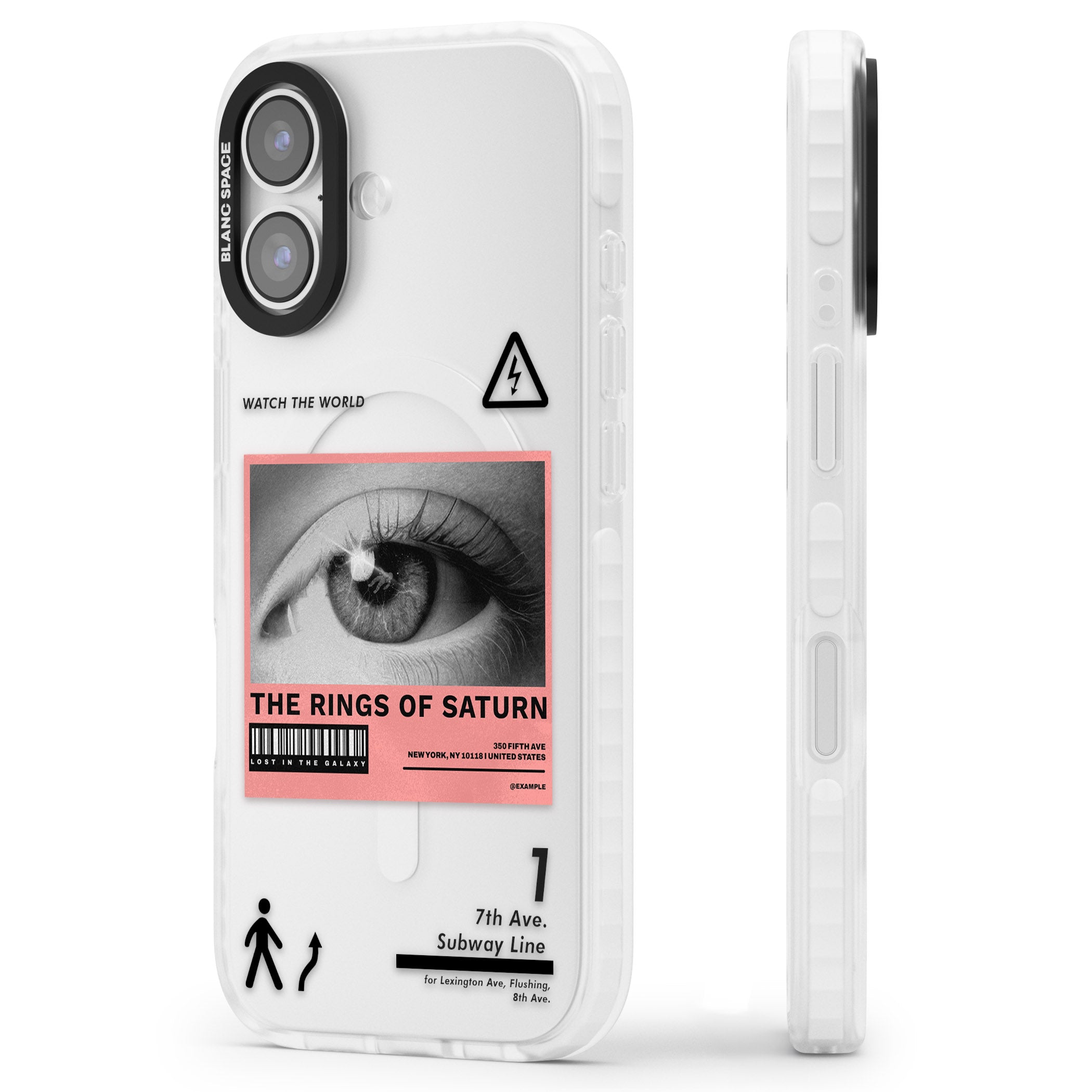 Watch The World iPhone 17 Impact Clear Phone Case Side Profile