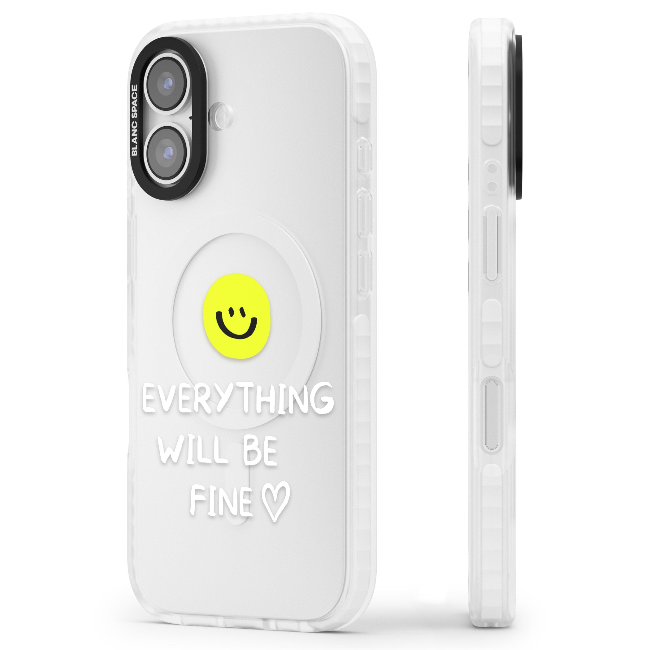 Everything Will Be Fine iPhone 17 Impact Clear Phone Case Side Profile