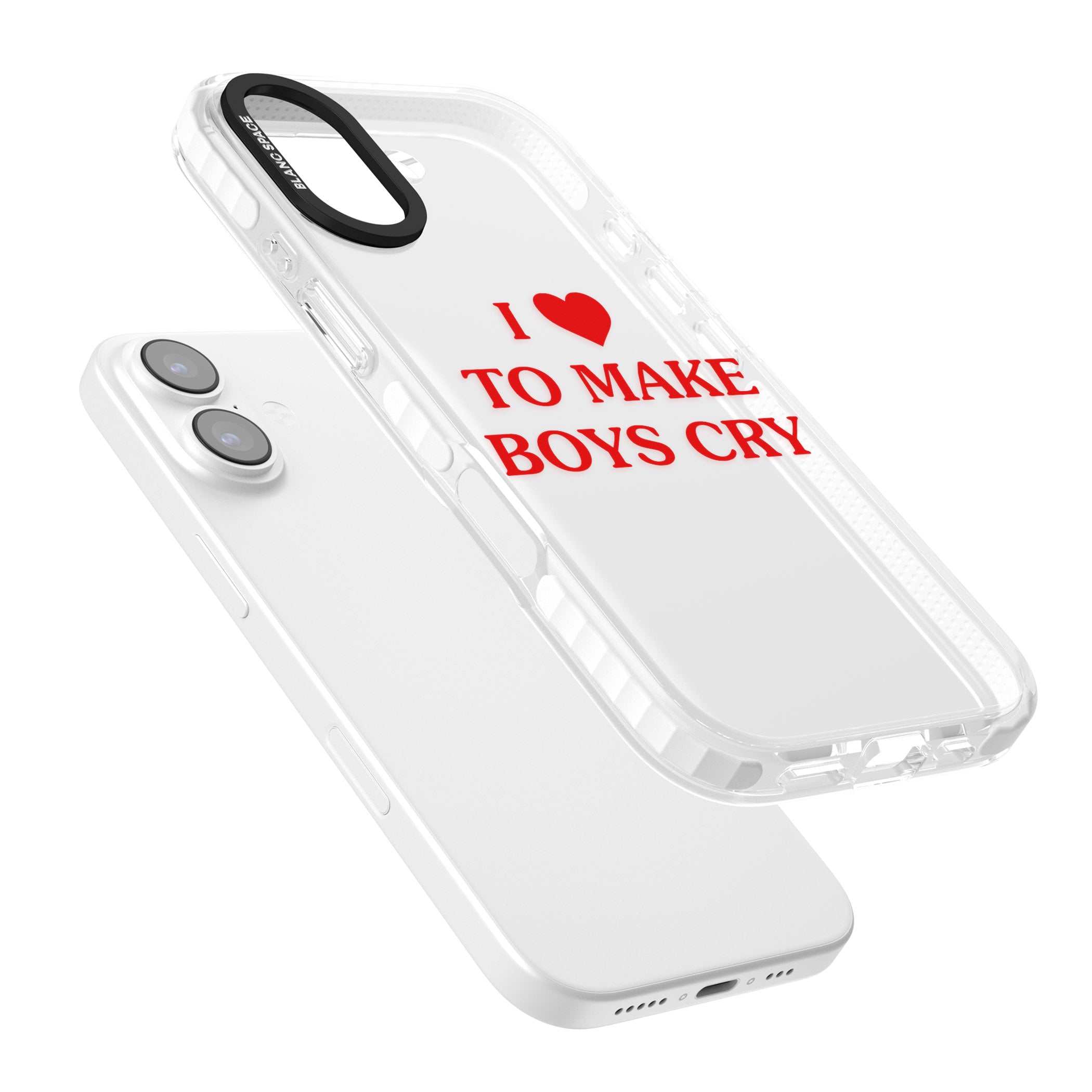 I Love To Make Boys Cry iPhone 17 Impact Clear Phone Case Colours