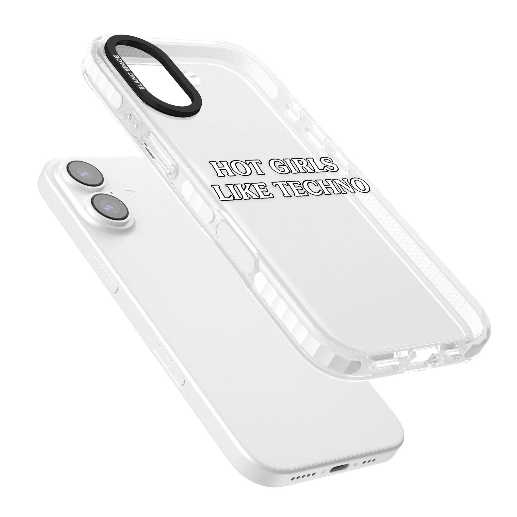 Hot Girls Like Techno iPhone 17 Impact Clear Phone Case Colours