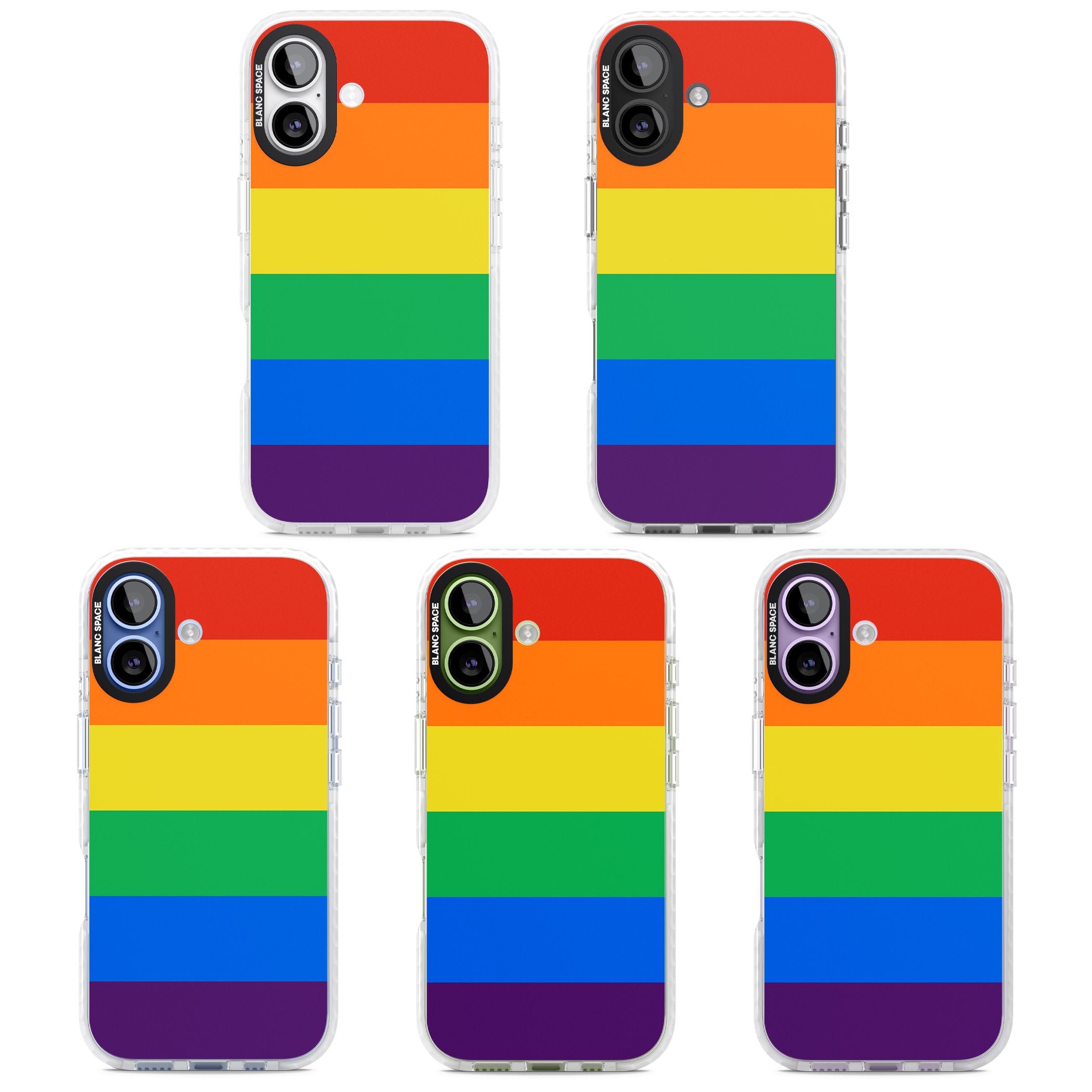 Rainbow Stripes iPhone 17 Impact Clear Phone Case APT Impact Protection