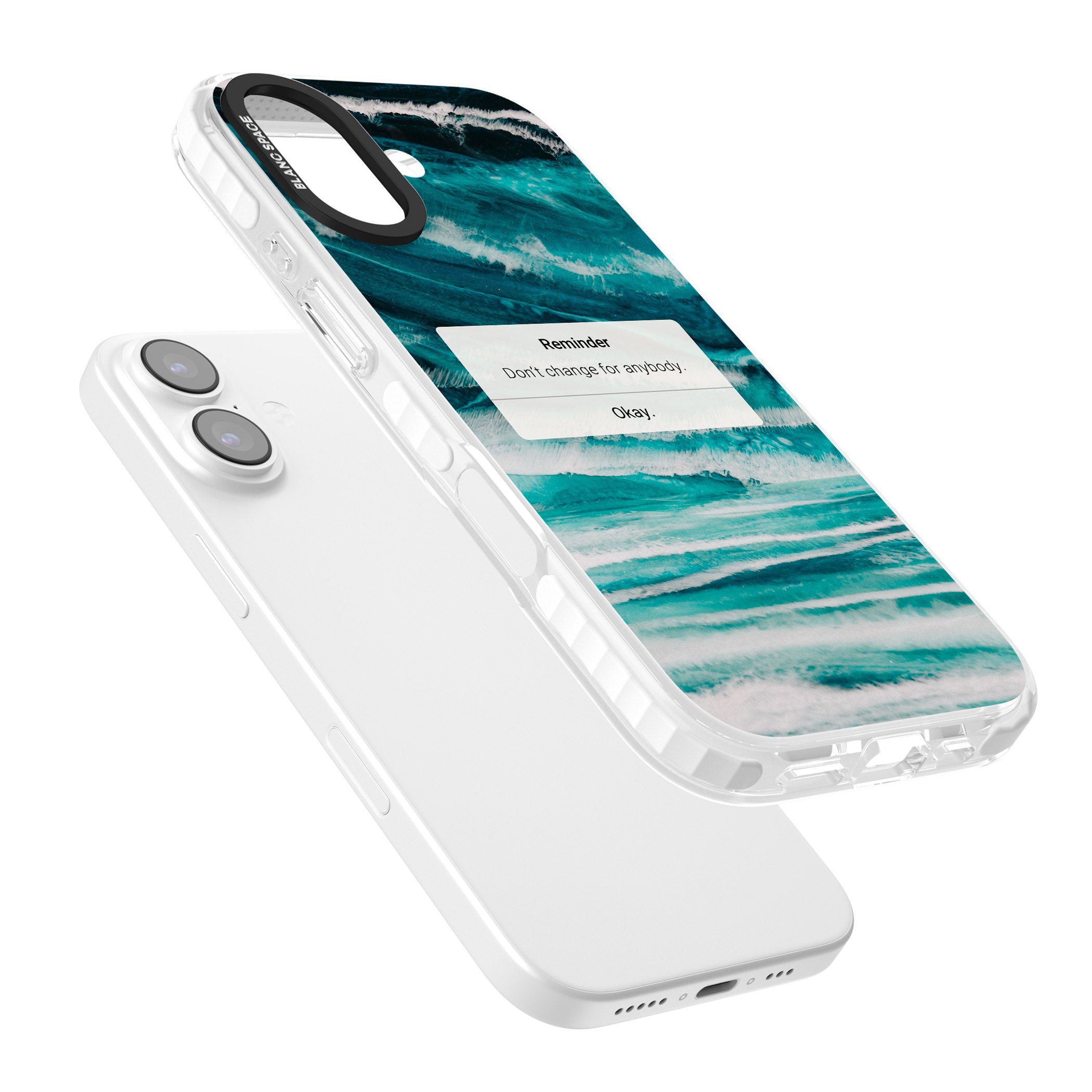 Ocean Vibe Reminder iPhone 17 Impact Clear Phone Case Colours
